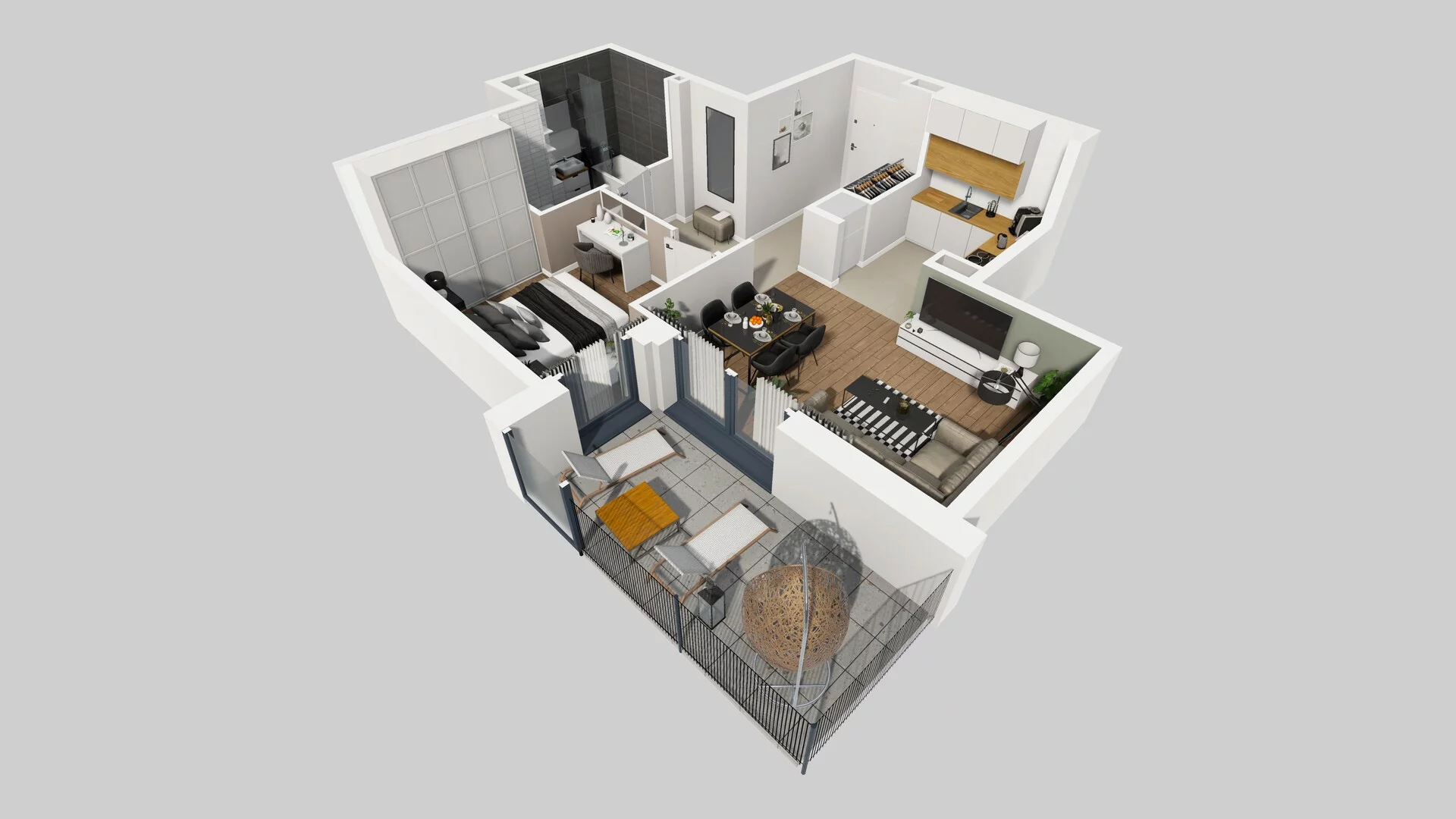 2 pokoje, mieszkanie 49,11 m², parter, oferta nr B/28, Osobowicka 114, Wrocław, Osobowice-Rędzin, Fabryczna, ul. Osobowicka 114