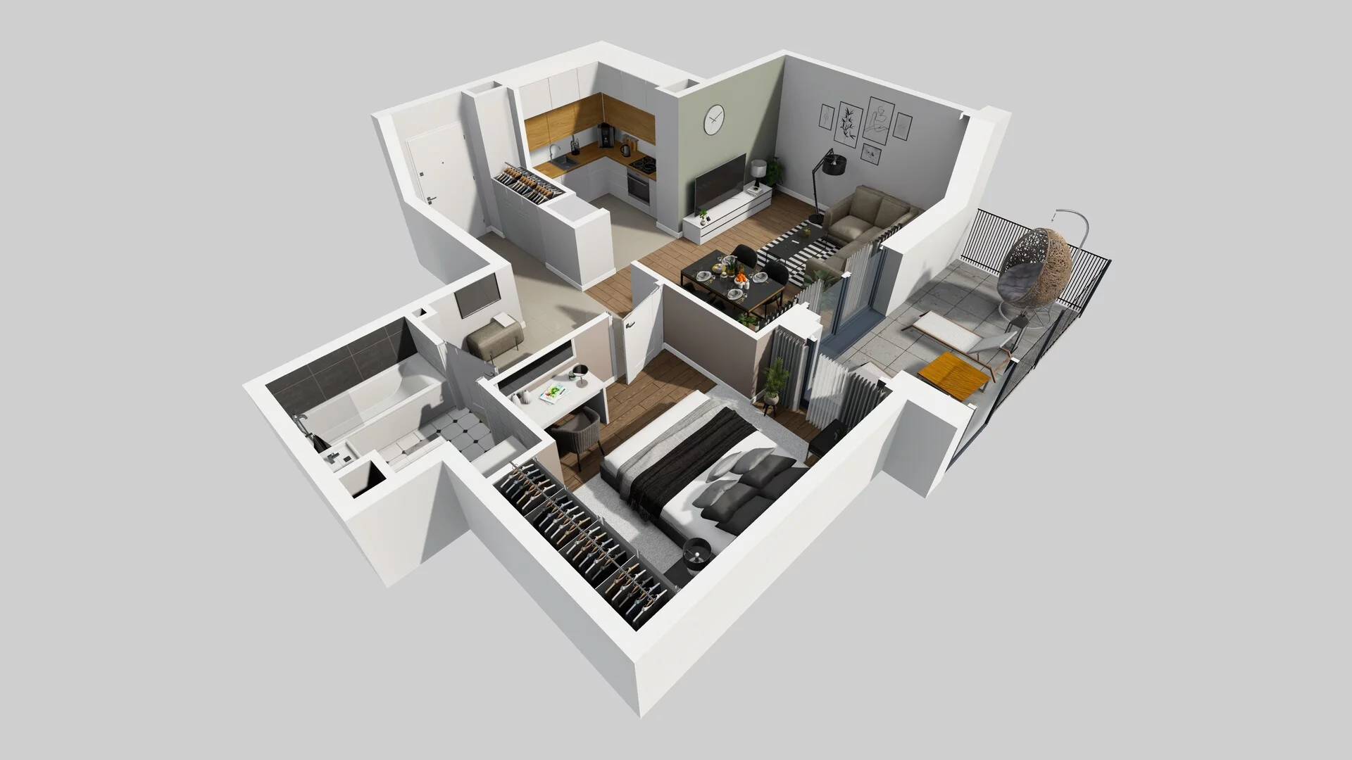 2 pokoje, mieszkanie 49,11 m², parter, oferta nr B/28, Osobowicka 114, Wrocław, Osobowice-Rędzin, Fabryczna, ul. Osobowicka 114