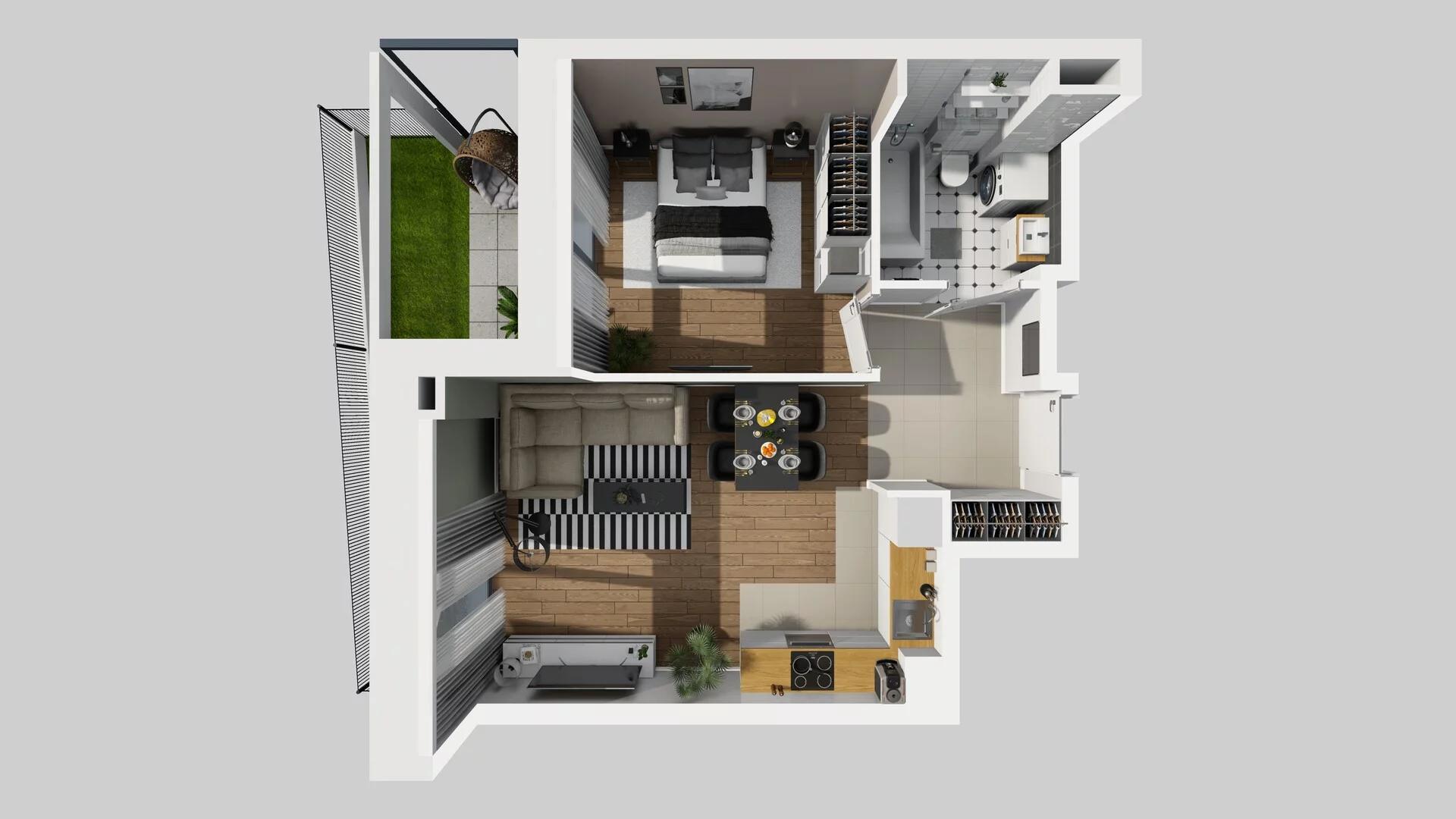 2 pokoje, mieszkanie 40,32 m², parter, oferta nr B/41, Osobowicka 114, Wrocław, Osobowice-Rędzin, Fabryczna, ul. Osobowicka 114