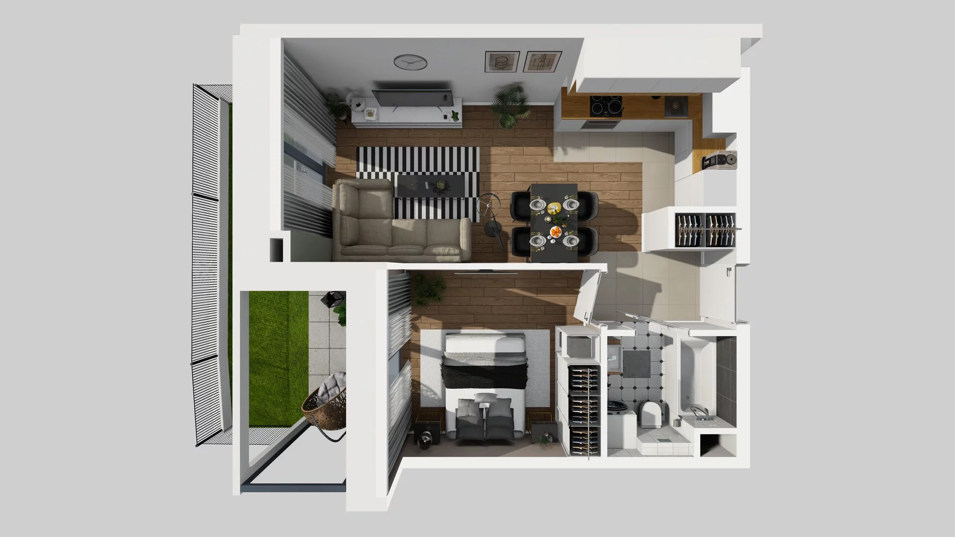2 pokoje, mieszkanie 37,82 m², parter, oferta nr B/42, Osobowicka 114, Wrocław, Osobowice-Rędzin, Fabryczna, ul. Osobowicka 114