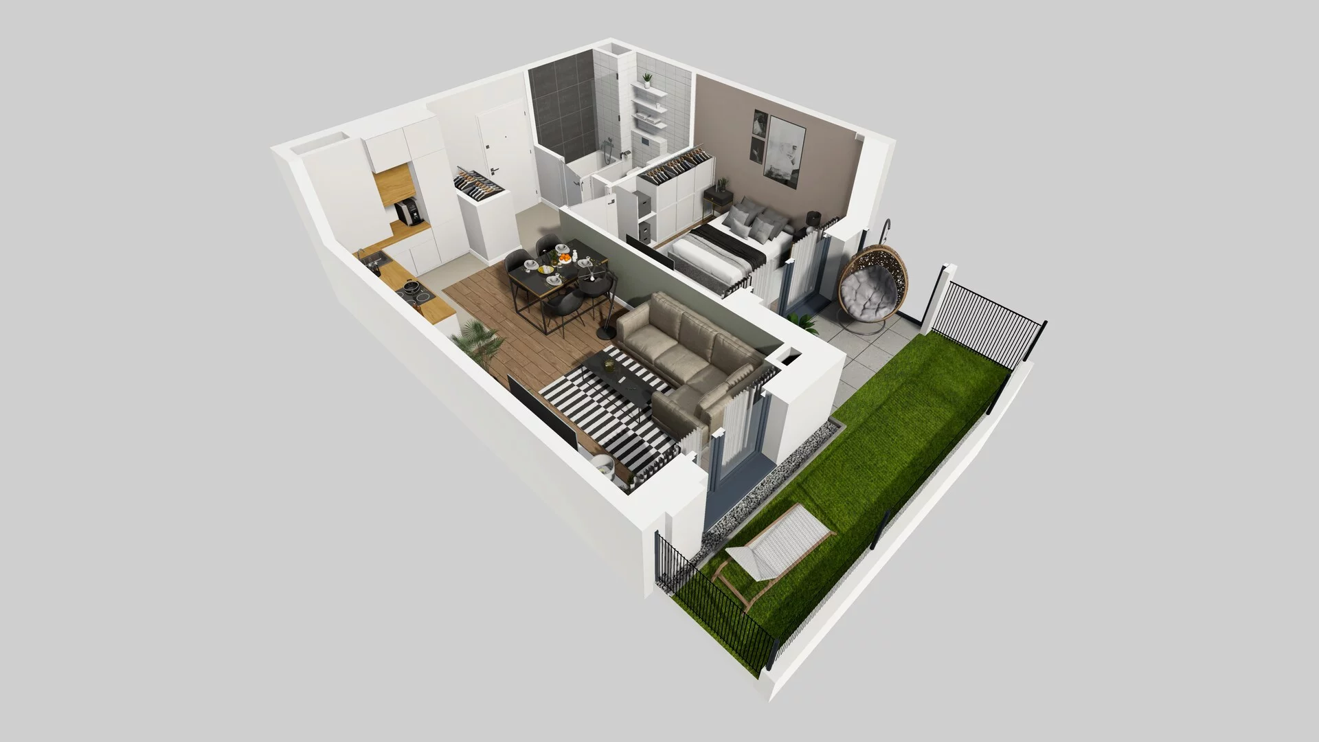 2 pokoje, mieszkanie 37,82 m², parter, oferta nr B/42, Osobowicka 114, Wrocław, Osobowice-Rędzin, Fabryczna, ul. Osobowicka 114