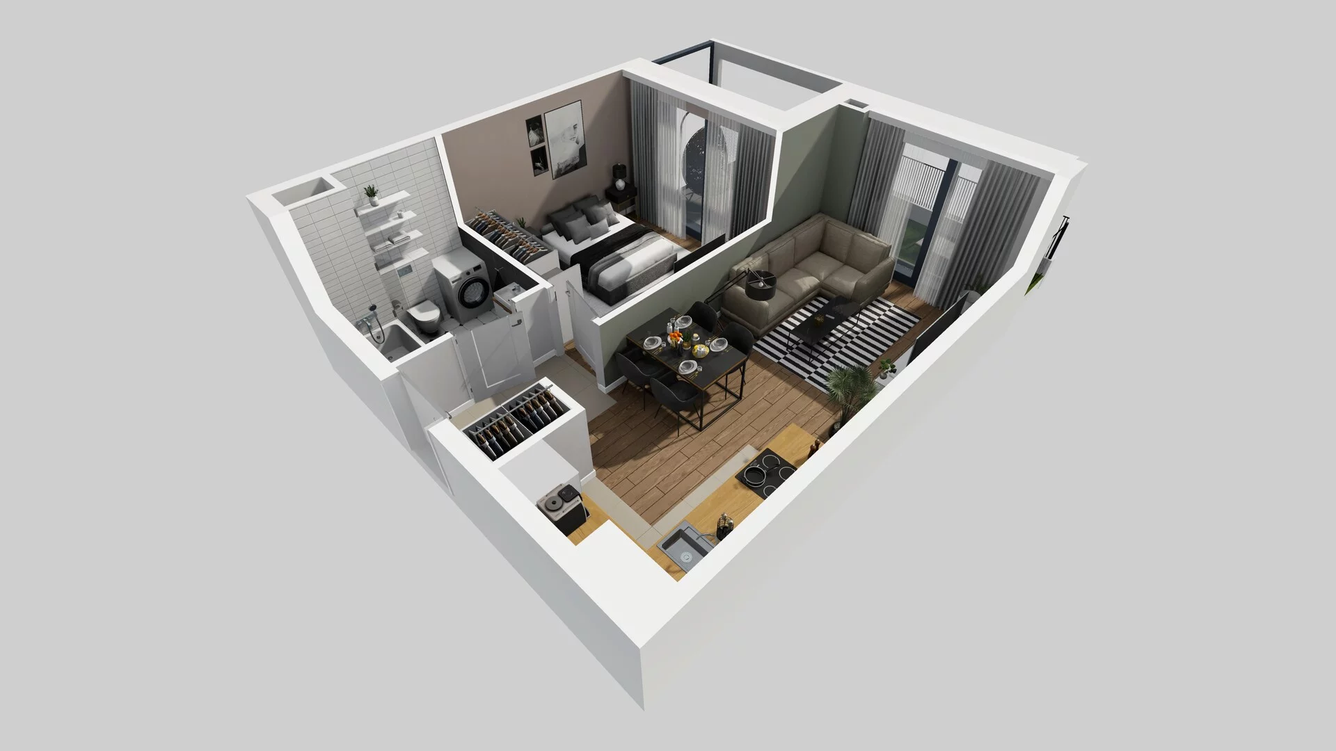 2 pokoje, mieszkanie 37,82 m², parter, oferta nr B/42, Osobowicka 114, Wrocław, Osobowice-Rędzin, Fabryczna, ul. Osobowicka 114