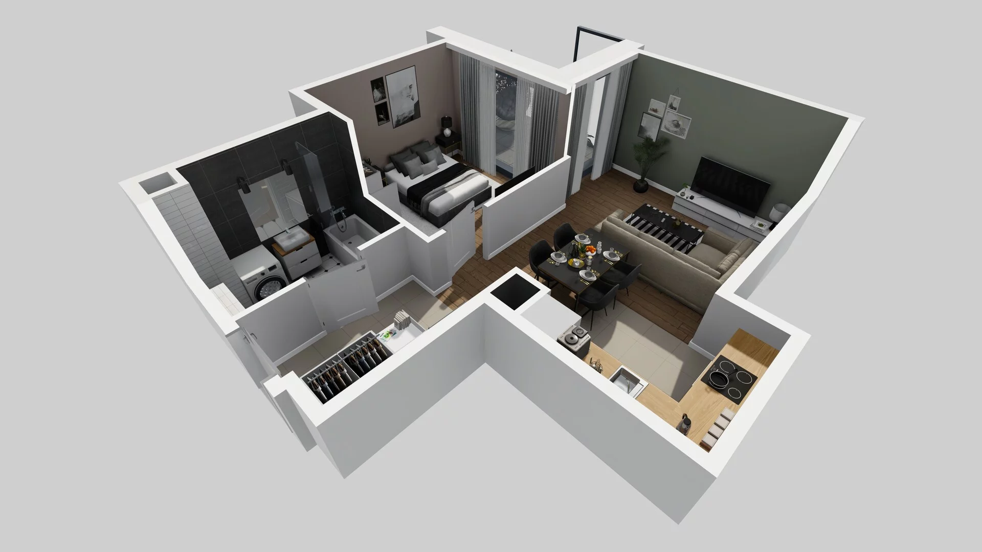 2 pokoje, mieszkanie 41,90 m², parter, oferta nr B/45, Osobowicka 114, Wrocław, Osobowice-Rędzin, Fabryczna, ul. Osobowicka 114