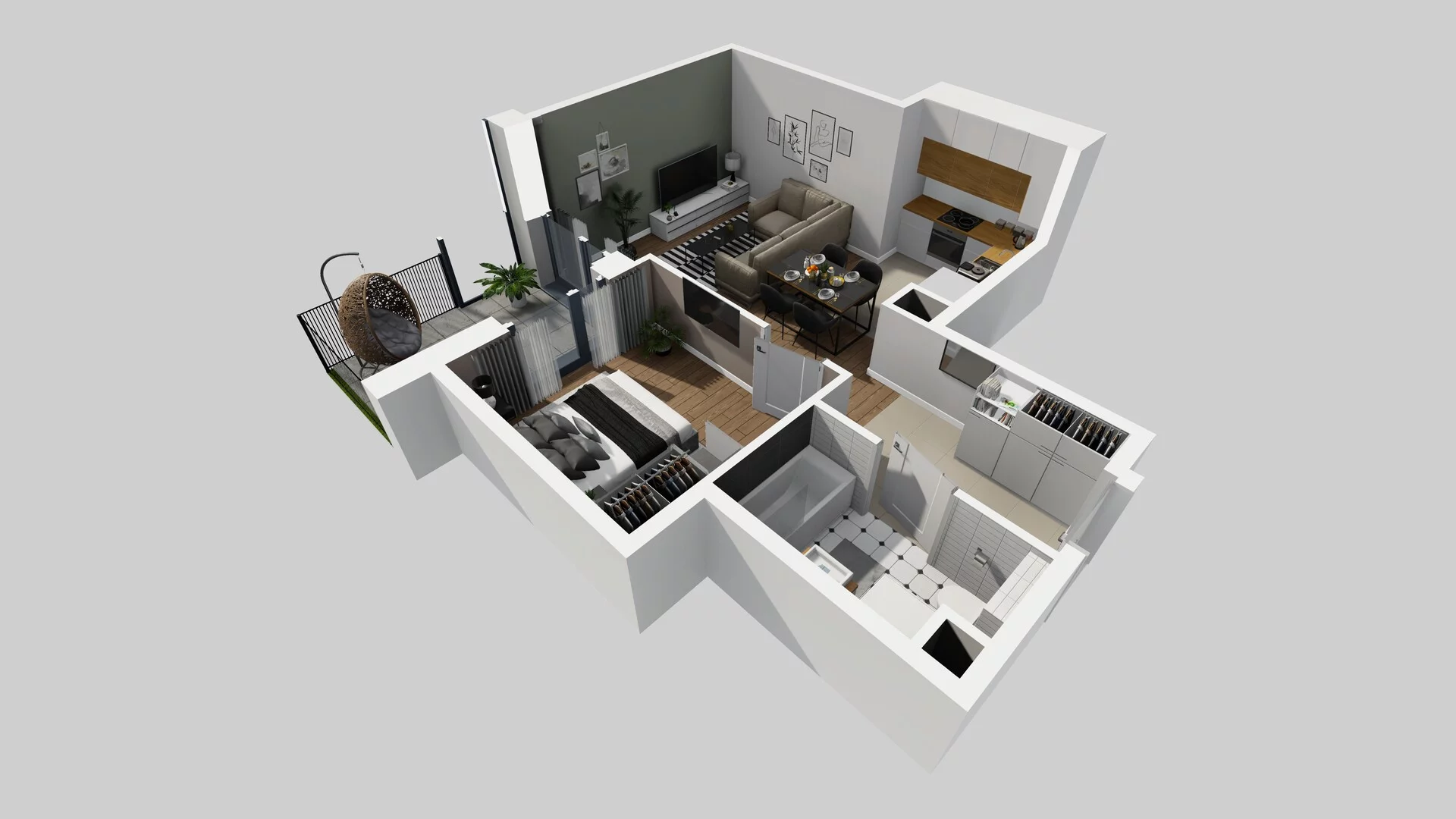 2 pokoje, mieszkanie 41,90 m², parter, oferta nr B/45, Osobowicka 114, Wrocław, Osobowice-Rędzin, Fabryczna, ul. Osobowicka 114