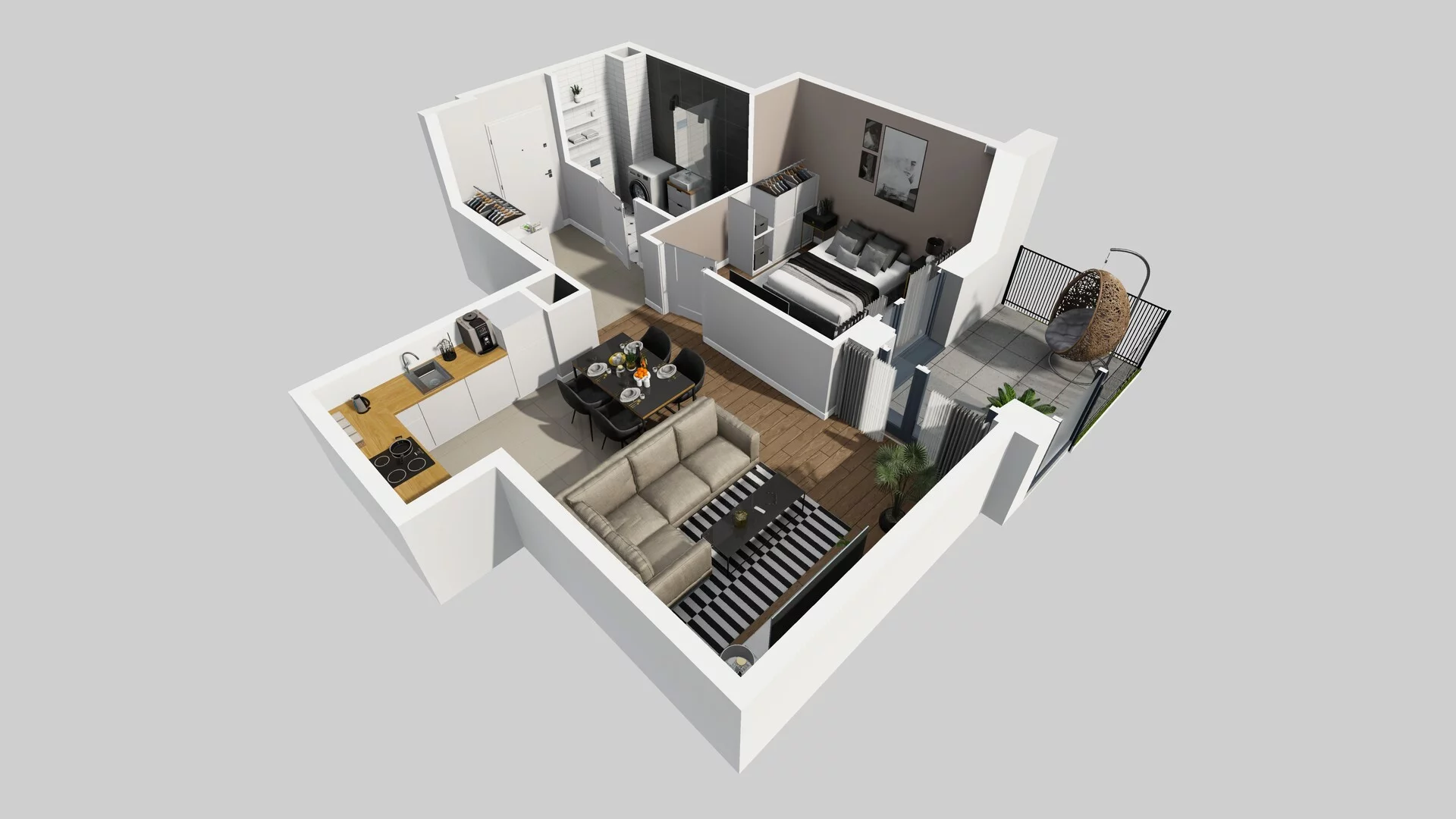 2 pokoje, mieszkanie 41,90 m², parter, oferta nr B/45, Osobowicka 114, Wrocław, Osobowice-Rędzin, Fabryczna, ul. Osobowicka 114
