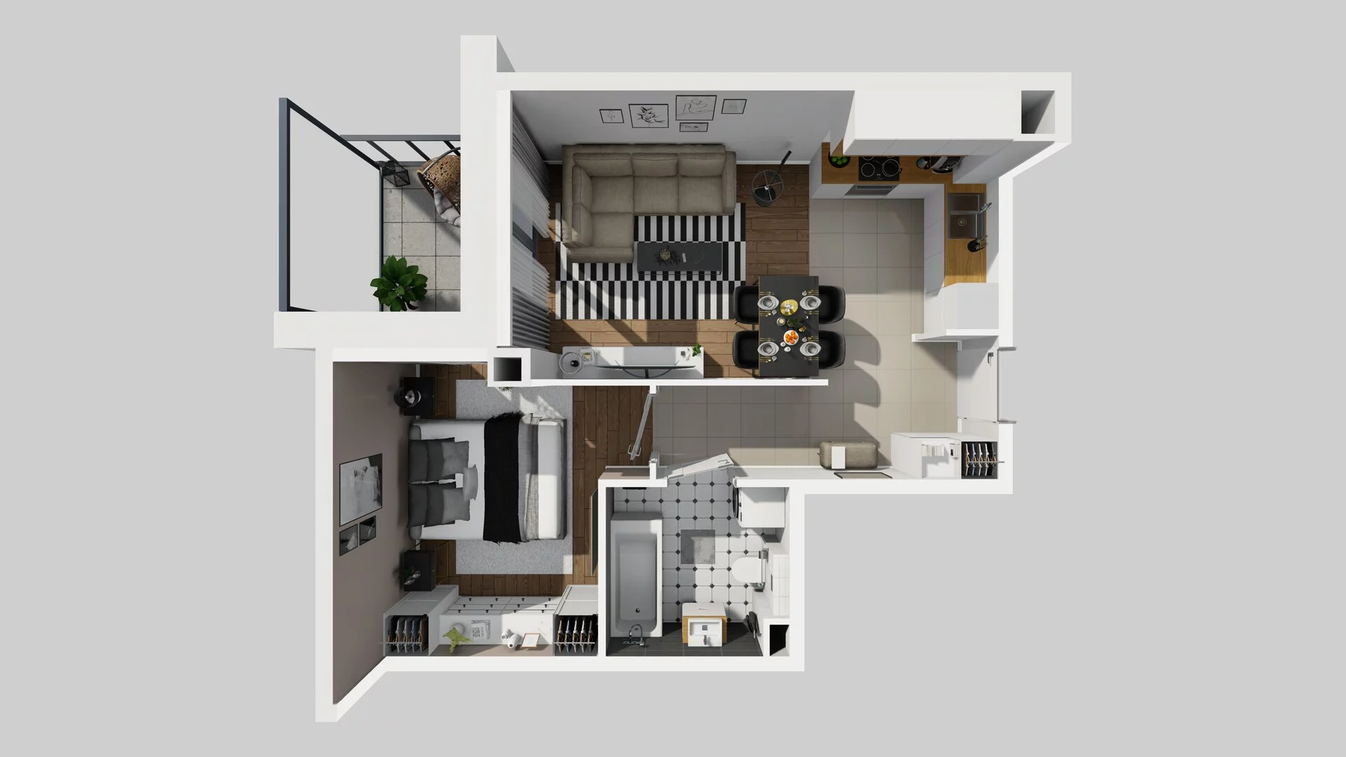 2 pokoje, mieszkanie 41,21 m², piętro 1, oferta nr B/8, Osobowicka 114, Wrocław, Osobowice-Rędzin, Fabryczna, ul. Osobowicka 114