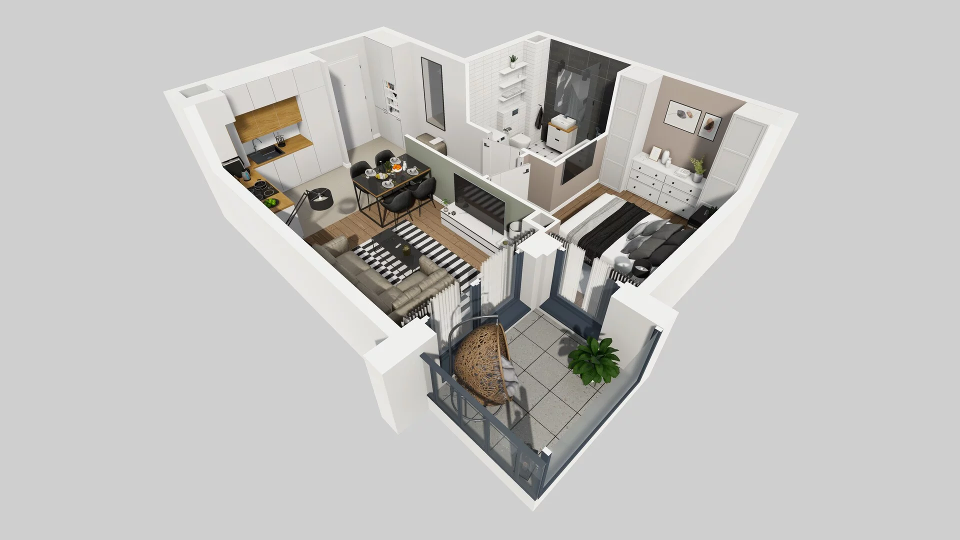 2 pokoje, mieszkanie 41,21 m², piętro 1, oferta nr B/8, Osobowicka 114, Wrocław, Osobowice-Rędzin, Fabryczna, ul. Osobowicka 114