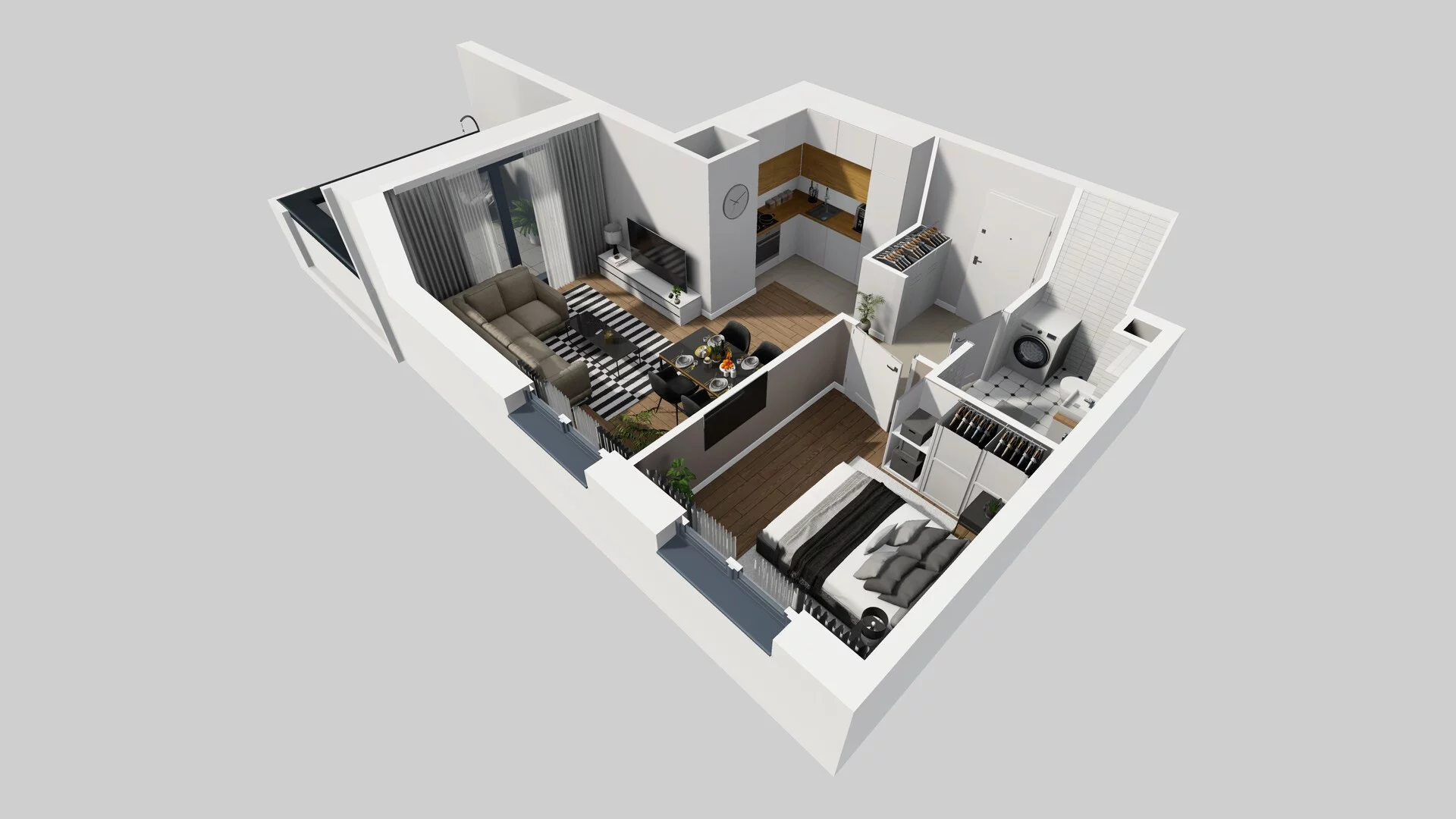 2 pokoje, mieszkanie 41,85 m², piętro 1, oferta nr B/9, Osobowicka 114, Wrocław, Osobowice-Rędzin, Fabryczna, ul. Osobowicka 114