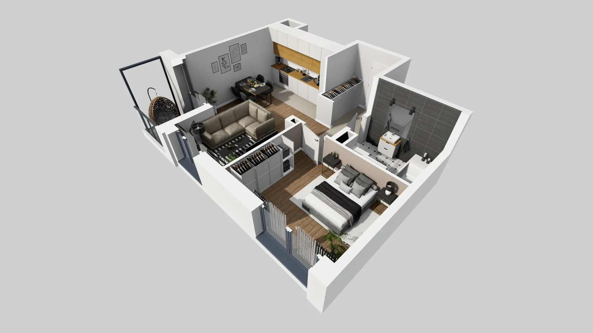 2 pokoje, mieszkanie 43,40 m², piętro 1, oferta nr B/10, Osobowicka 114, Wrocław, Osobowice-Rędzin, Fabryczna, ul. Osobowicka 114