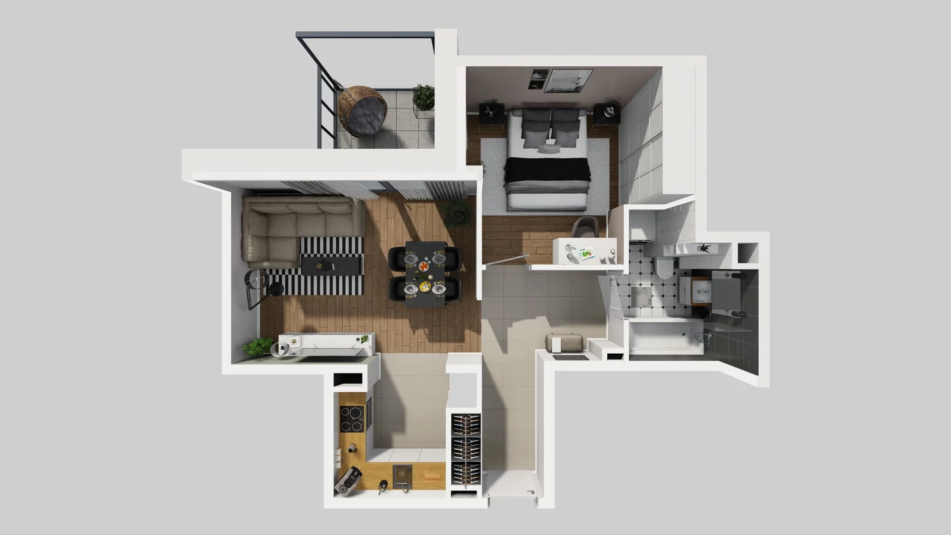 2 pokoje, mieszkanie 49,05 m², piętro 1, oferta nr B/34, Osobowicka 114, Wrocław, Osobowice-Rędzin, Fabryczna, ul. Osobowicka 114