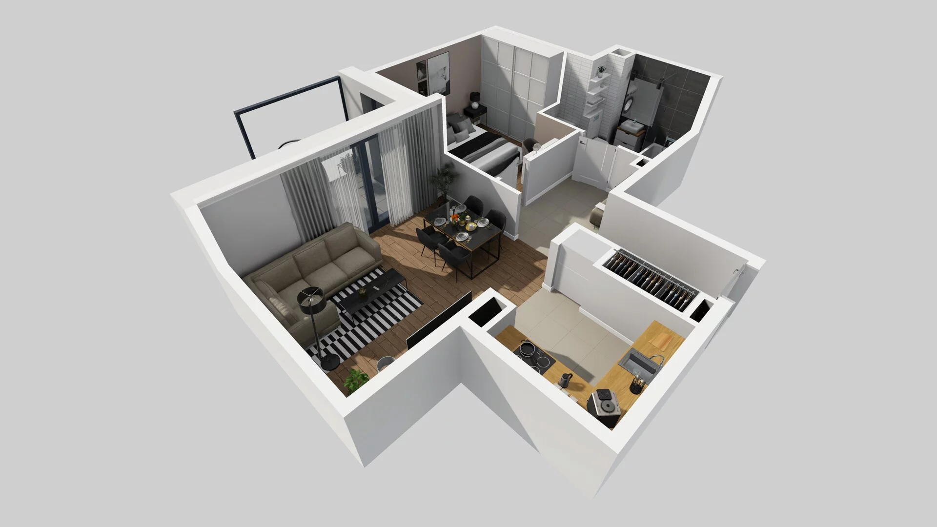 2 pokoje, mieszkanie 49,05 m², piętro 1, oferta nr B/34, Osobowicka 114, Wrocław, Osobowice-Rędzin, Fabryczna, ul. Osobowicka 114