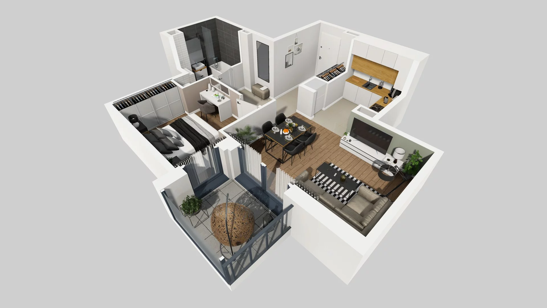 2 pokoje, mieszkanie 49,05 m², piętro 1, oferta nr B/34, Osobowicka 114, Wrocław, Osobowice-Rędzin, Fabryczna, ul. Osobowicka 114
