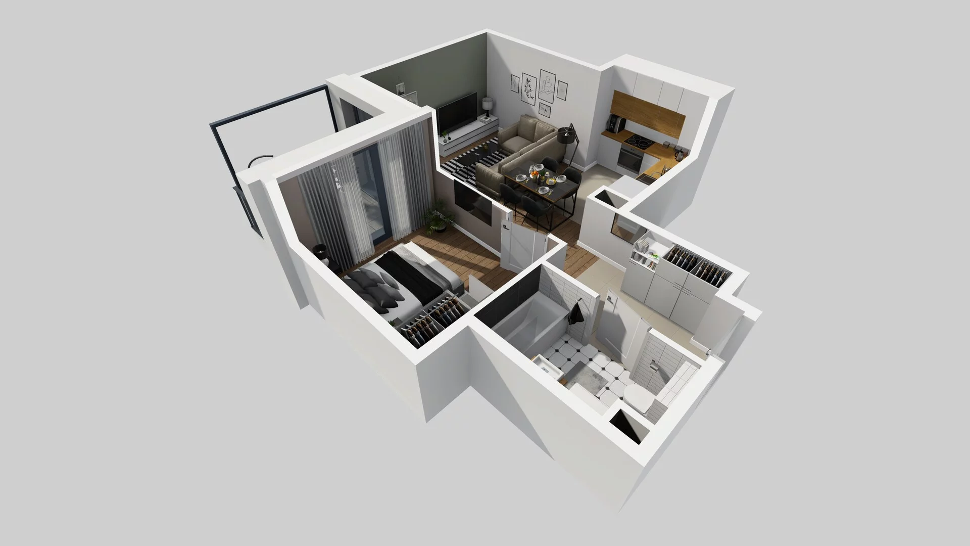 2 pokoje, mieszkanie 41,74 m², piętro 1, oferta nr B/51, Osobowicka 114, Wrocław, Osobowice-Rędzin, Fabryczna, ul. Osobowicka 114