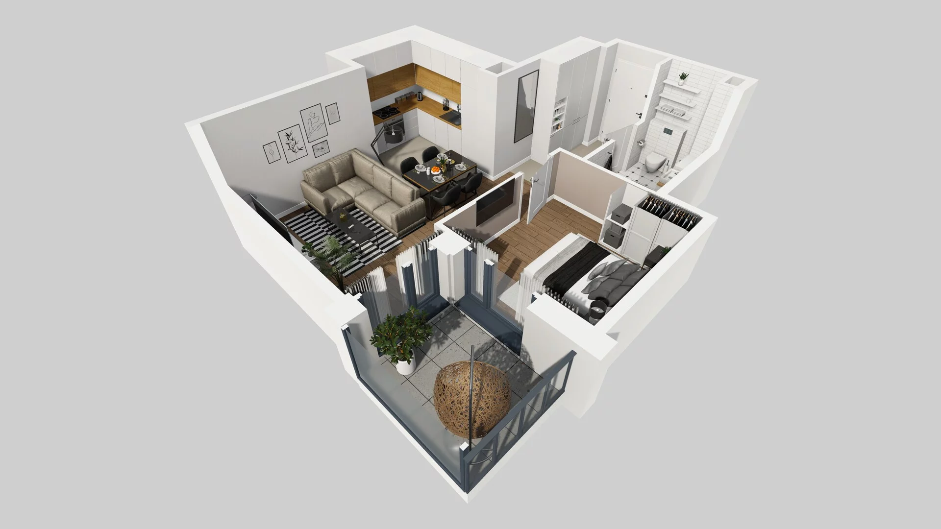 2 pokoje, mieszkanie 41,74 m², piętro 1, oferta nr B/51, Osobowicka 114, Wrocław, Osobowice-Rędzin, Fabryczna, ul. Osobowicka 114