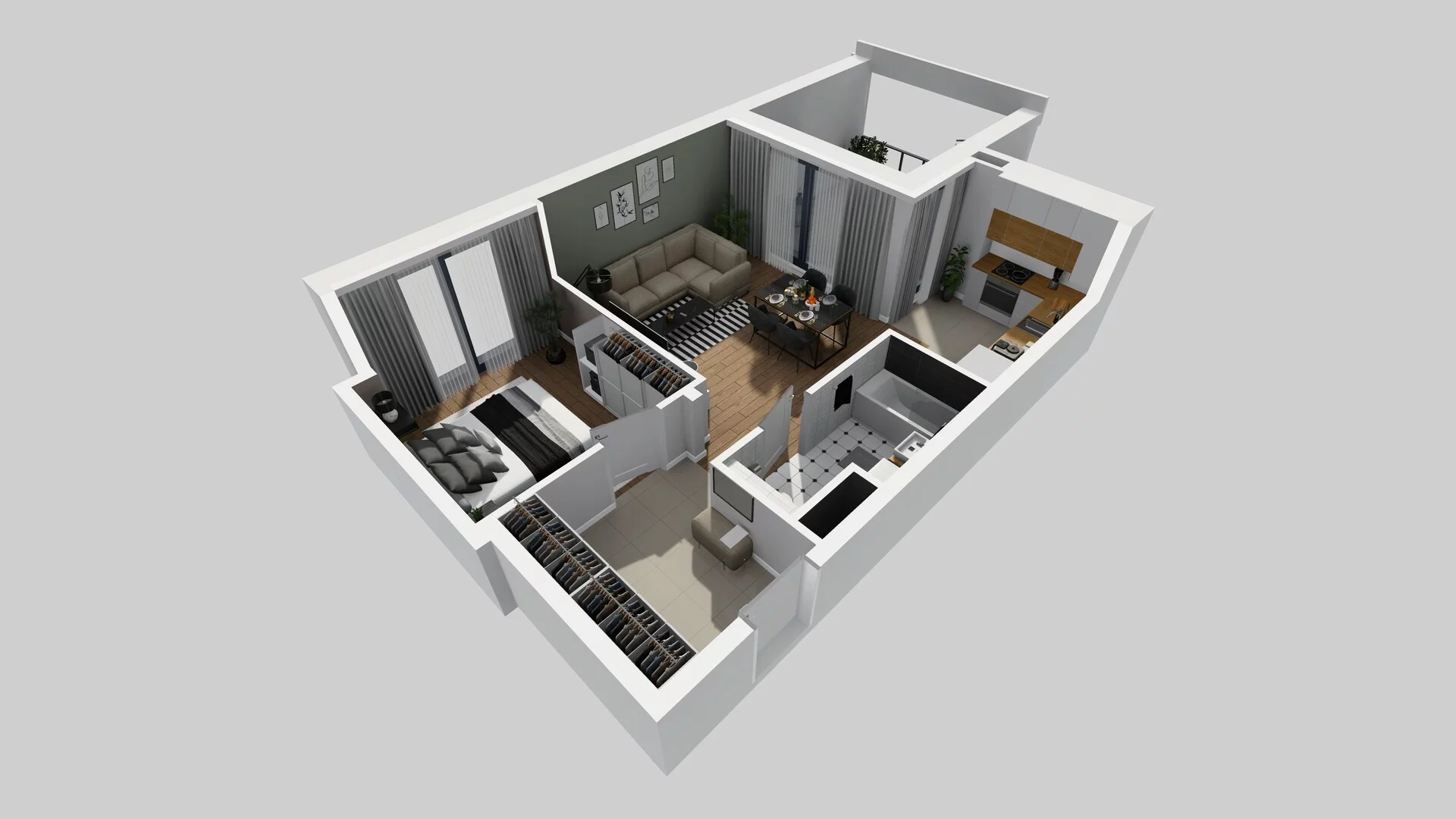 2 pokoje, mieszkanie 48,44 m², piętro 2, oferta nr B/15, Osobowicka 114, Wrocław, Osobowice-Rędzin, Fabryczna, ul. Osobowicka 114