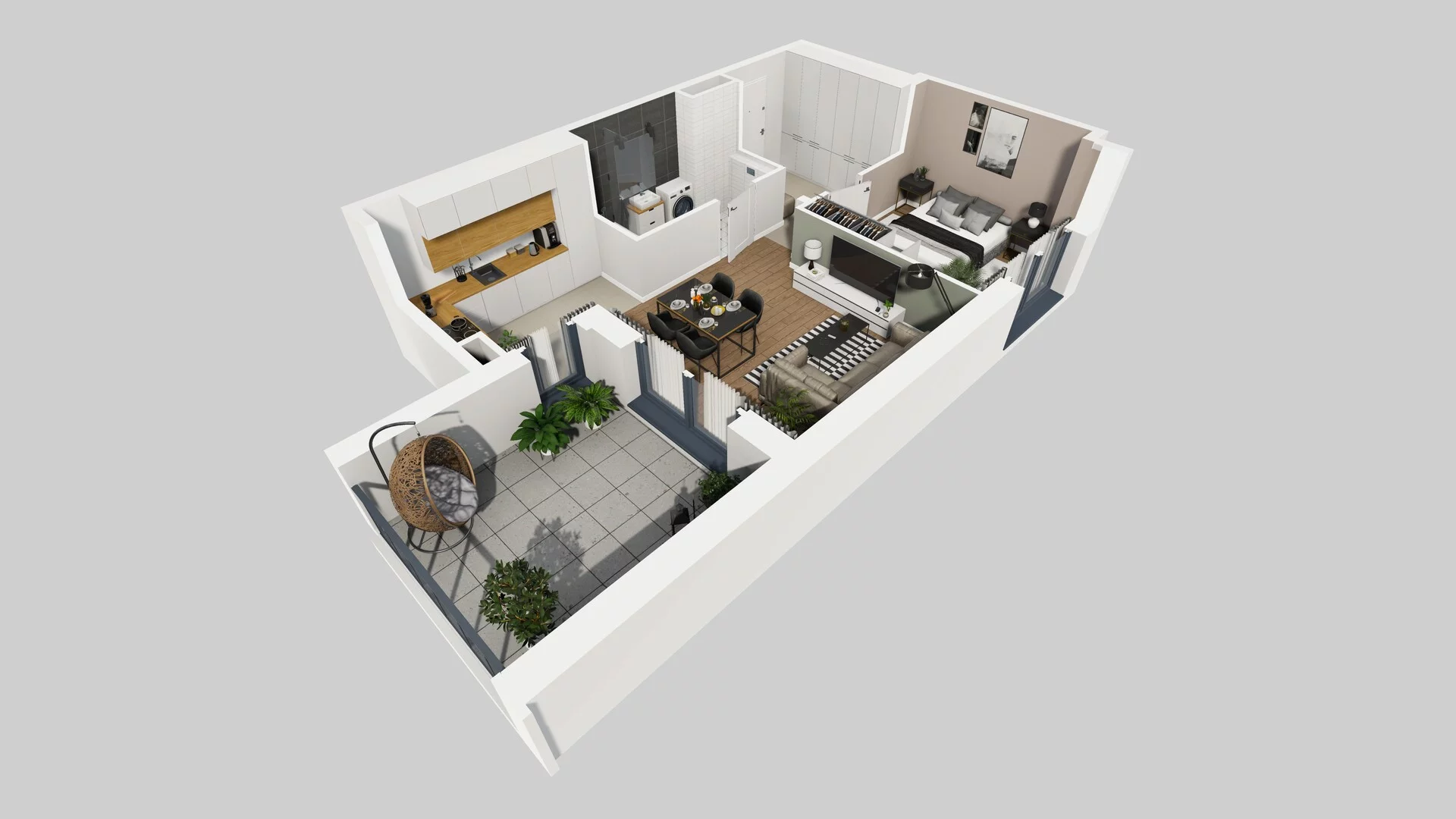 2 pokoje, mieszkanie 48,44 m², piętro 2, oferta nr B/15, Osobowicka 114, Wrocław, Osobowice-Rędzin, Fabryczna, ul. Osobowicka 114