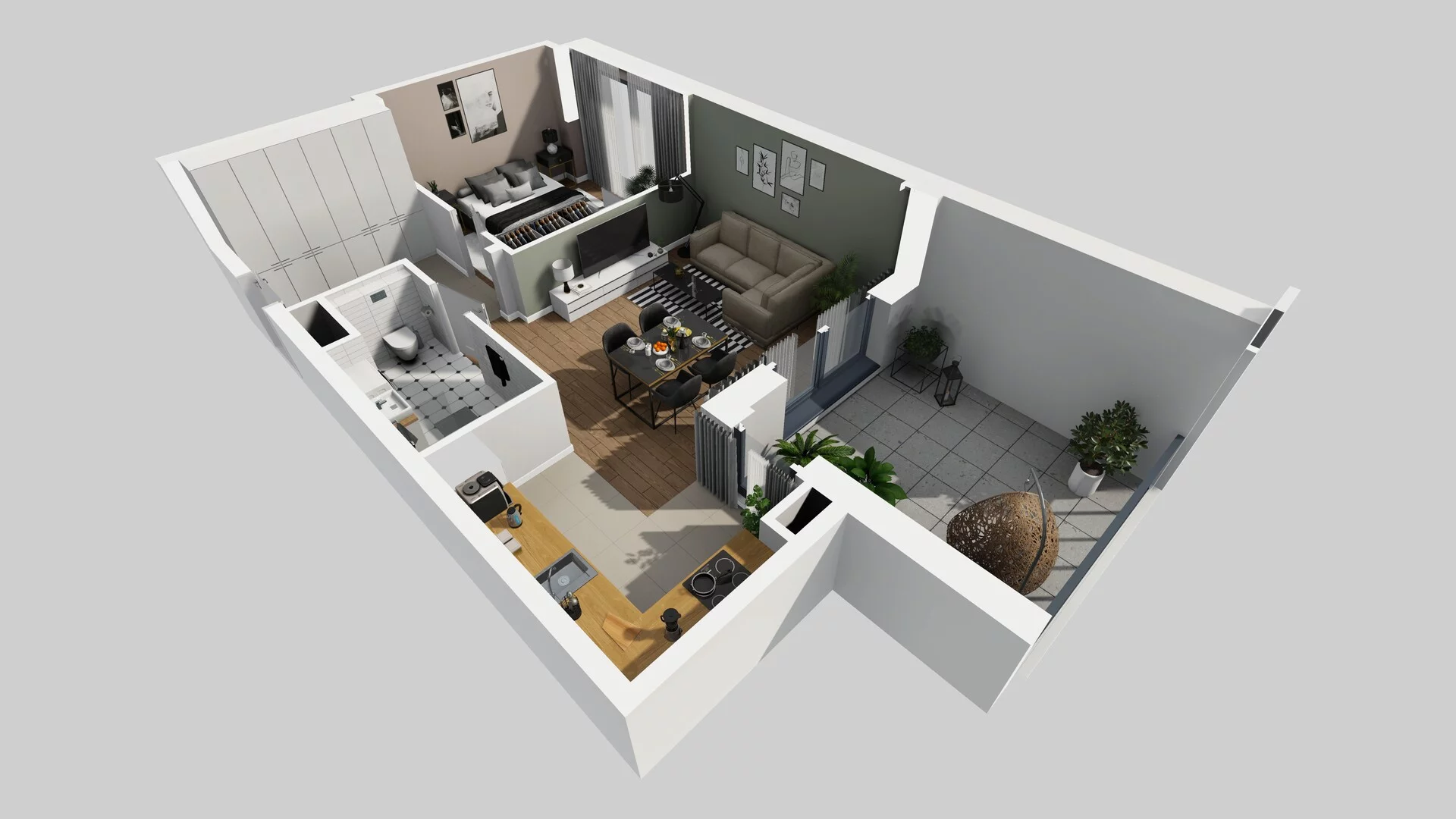2 pokoje, mieszkanie 48,44 m², piętro 2, oferta nr B/15, Osobowicka 114, Wrocław, Osobowice-Rędzin, Fabryczna, ul. Osobowicka 114