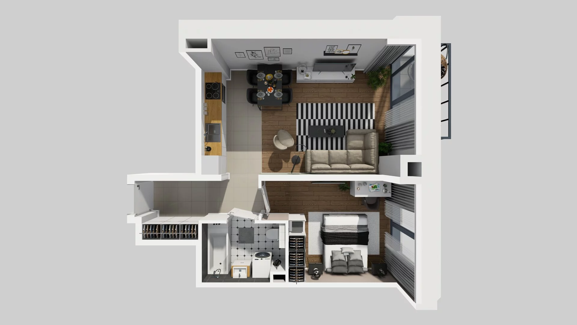 2 pokoje, mieszkanie 49,29 m², piętro 2, oferta nr B/18, Osobowicka 114, Wrocław, Osobowice-Rędzin, Fabryczna, ul. Osobowicka 114