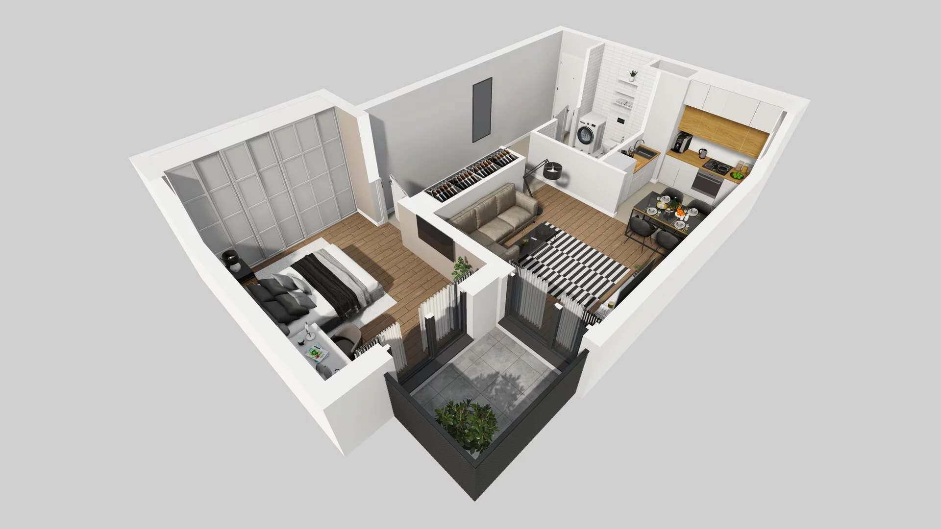 2 pokoje, mieszkanie 50,70 m², piętro 4, oferta nr B/109, Hubska 100, Wrocław, Huby, Krzyki, ul. Paczkowska