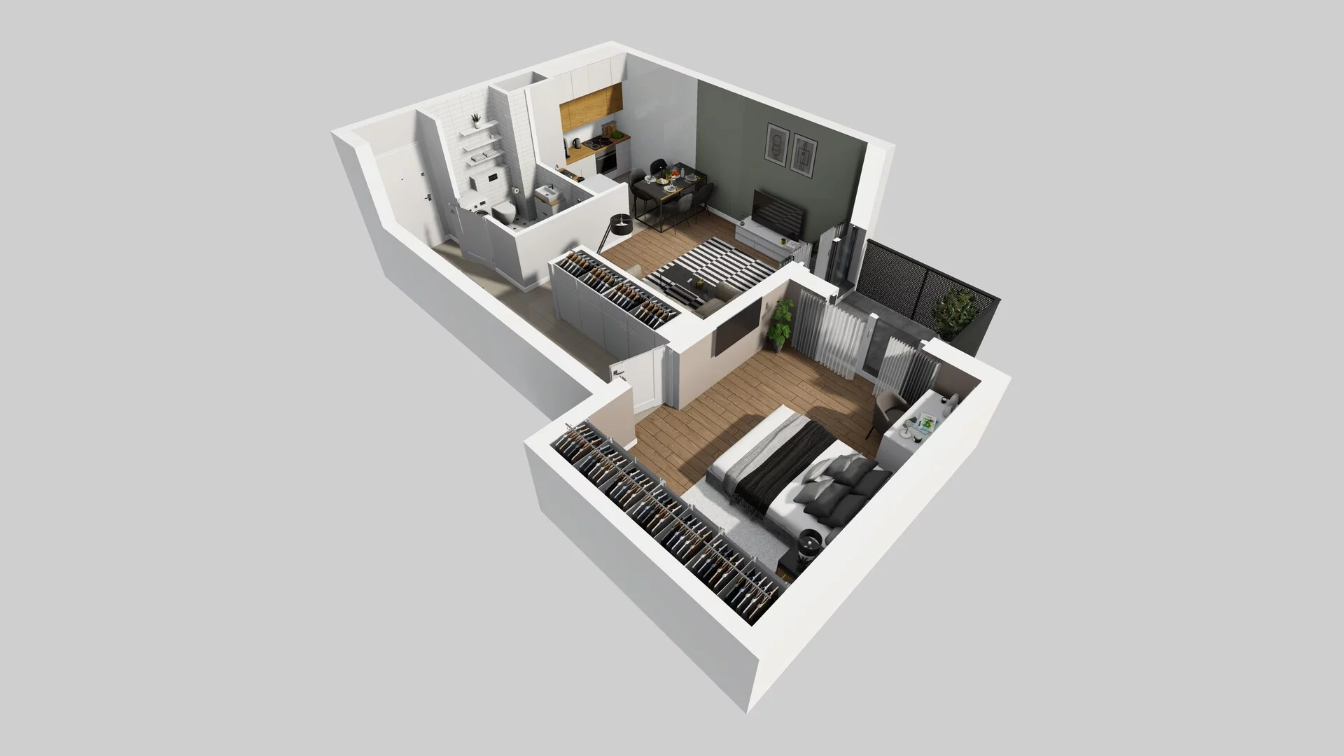 2 pokoje, mieszkanie 50,70 m², piętro 4, oferta nr B/109, Hubska 100, Wrocław, Huby, Krzyki, ul. Paczkowska