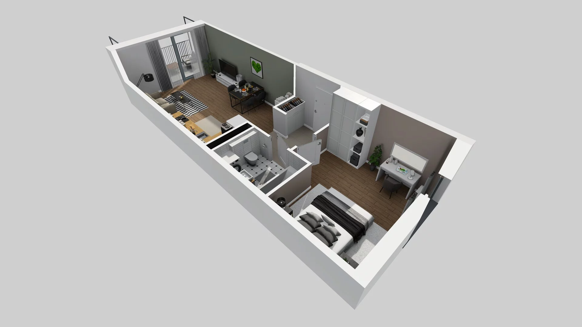 2 pokoje, mieszkanie 51,49 m², piętro 1, oferta nr A/1, Osiedle Górka Narodowa etap 5, Kraków, Prądnik Biały, Górka Narodowa, ul. Papierni Prądnickich