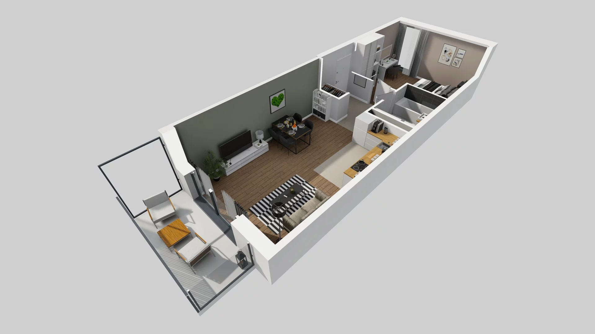 2 pokoje, mieszkanie 51,49 m², piętro 1, oferta nr A/1, Osiedle Górka Narodowa etap 5, Kraków, Prądnik Biały, Górka Narodowa, ul. Papierni Prądnickich