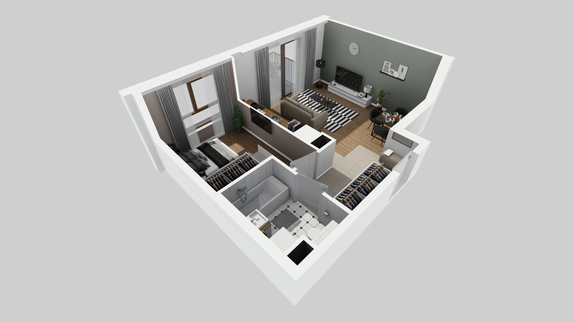 2 pokoje, mieszkanie 40,88 m², piętro 1, oferta nr G/18, Harmonia Mokotów, Warszawa, Mokotów, Siekierki, al. Polski Walczącej / Józefa Becka