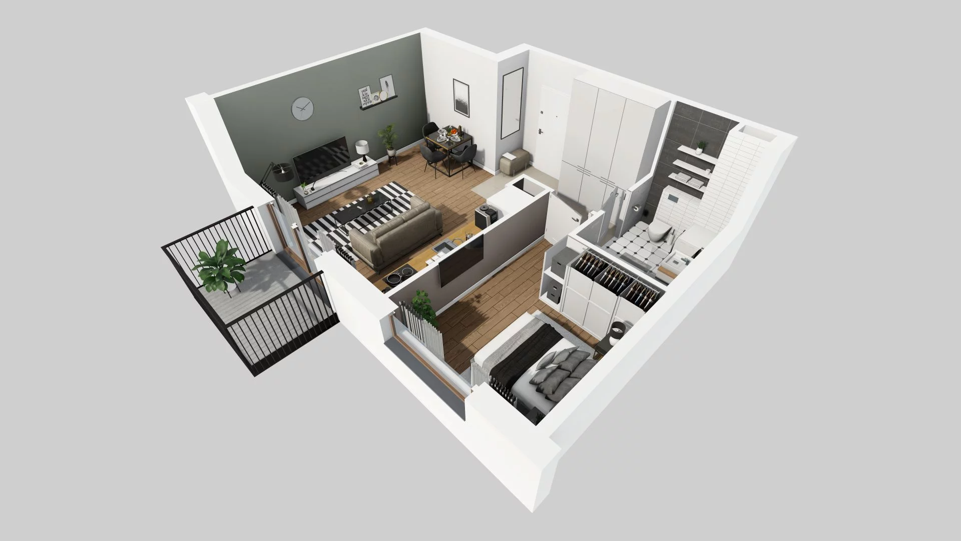 2 pokoje, mieszkanie 40,88 m², piętro 1, oferta nr G/18, Harmonia Mokotów, Warszawa, Mokotów, Siekierki, al. Polski Walczącej / Józefa Becka