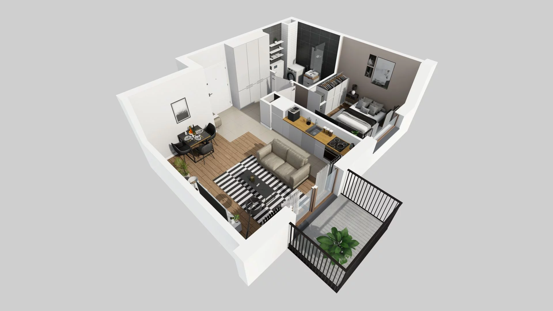 2 pokoje, mieszkanie 40,88 m², piętro 1, oferta nr G/18, Harmonia Mokotów, Warszawa, Mokotów, Siekierki, al. Polski Walczącej / Józefa Becka