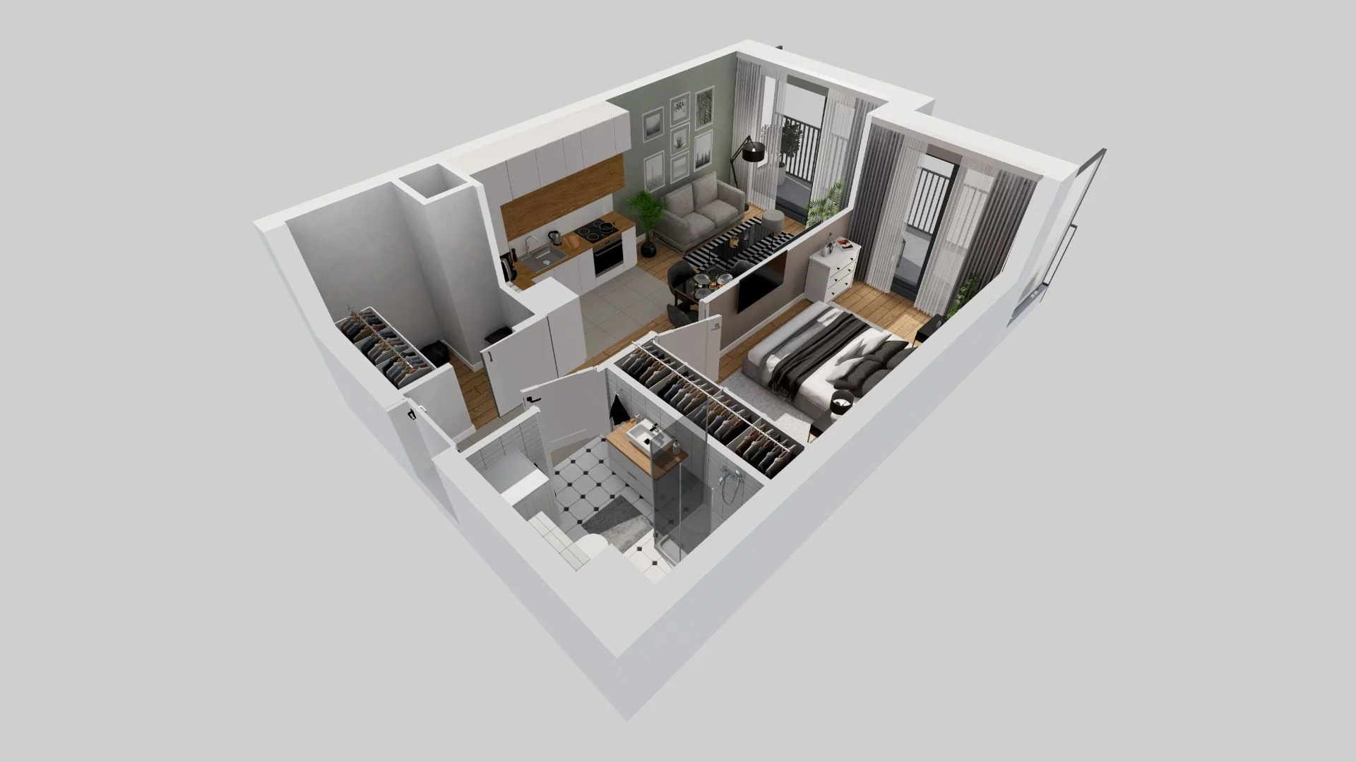 2 pokoje, mieszkanie 39,62 m², piętro 1, oferta nr E/54, 29. Aleja, Kraków, Stare Miasto, Warszawskie, ul. Prandoty 10c / al. 29 Listopada