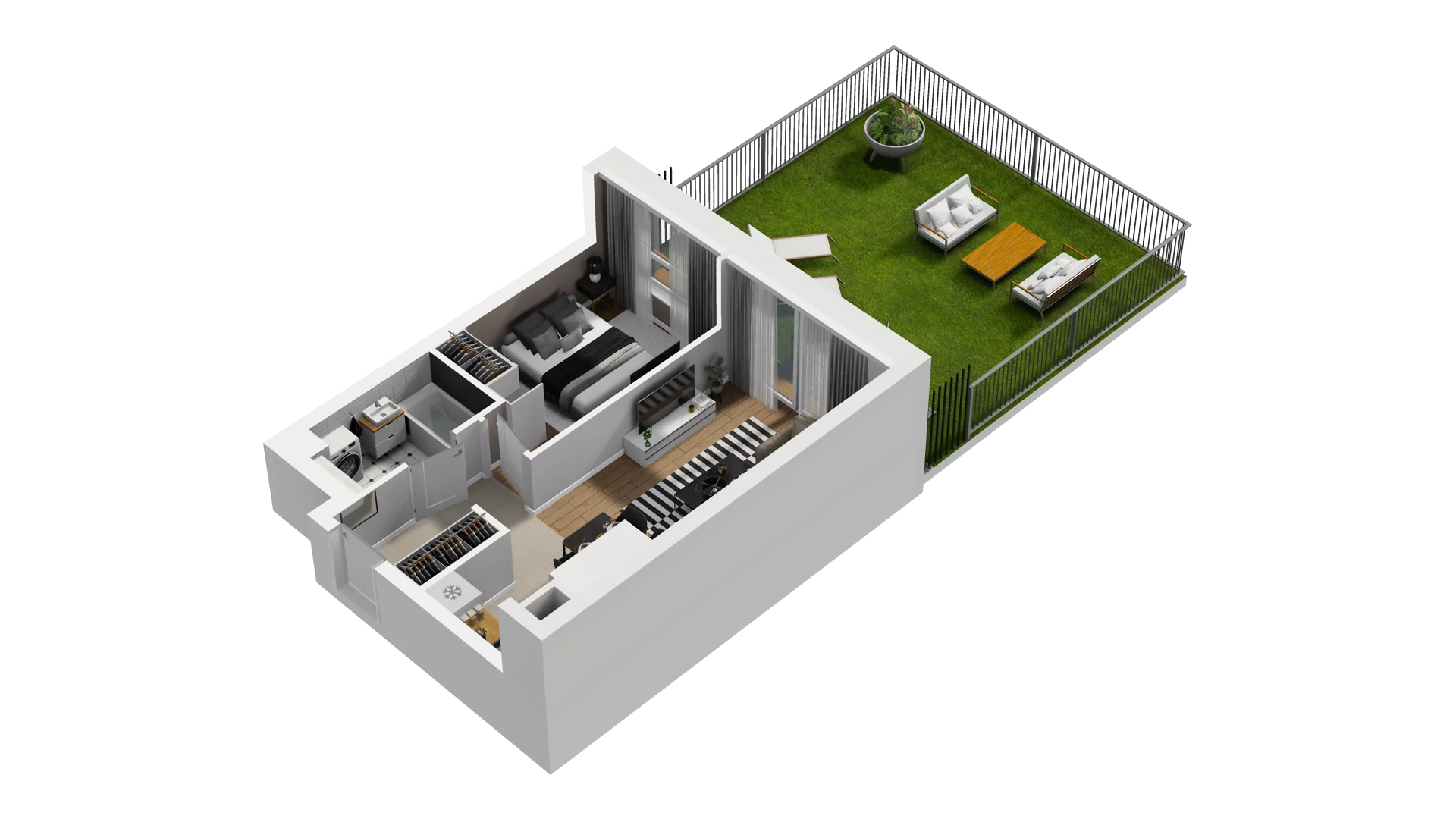 2 pokoje, mieszkanie 39,59 m², parter, oferta nr B2/3, Osiedle Arkadia, Wrocław, Polanowice-Poświętne-Ligota, Poświętne, ul. Ramiszowska 6