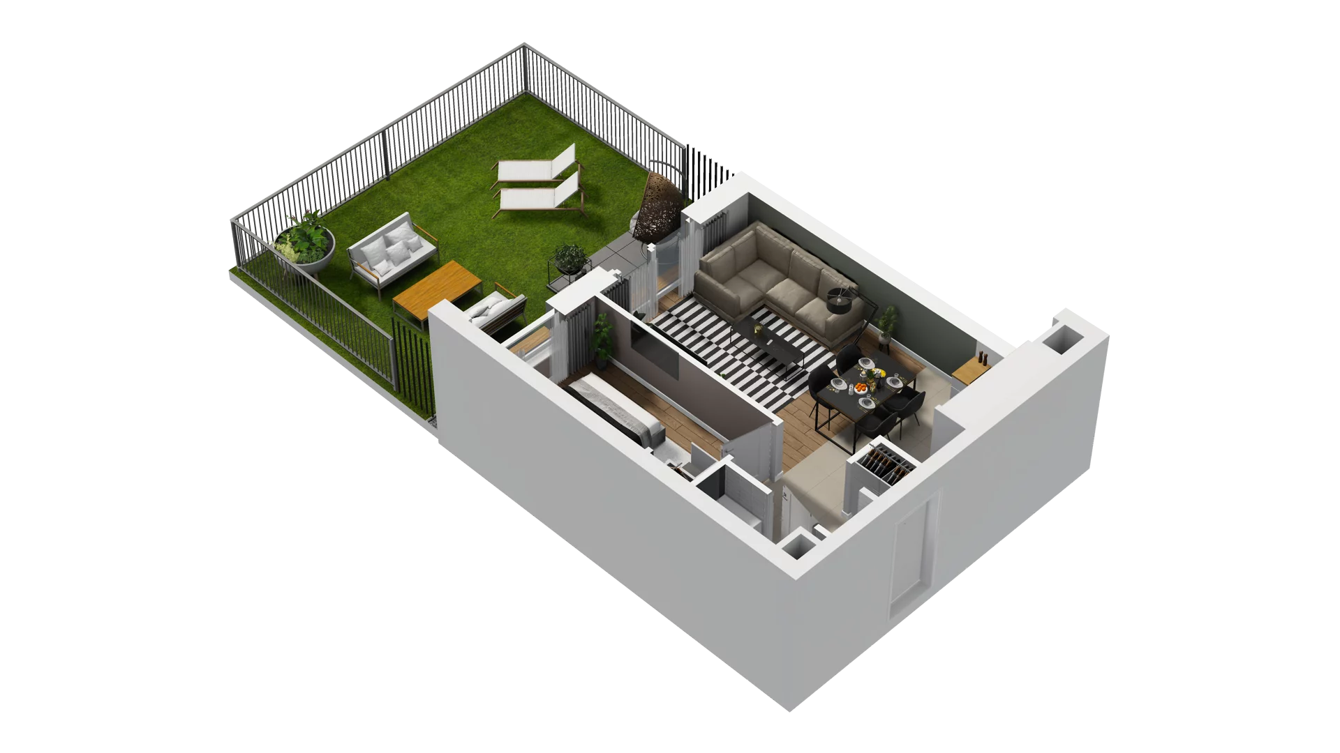 2 pokoje, mieszkanie 39,12 m², parter, oferta nr B2/9, Osiedle Arkadia, Wrocław, Polanowice-Poświętne-Ligota, Poświętne, ul. Ramiszowska 6