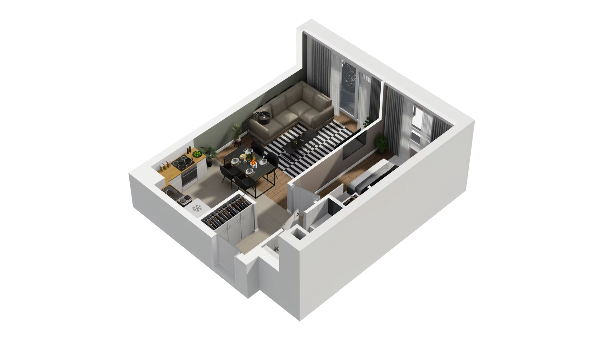 2 pokoje, mieszkanie 39,90 m², piętro 2, oferta nr B2/31, Osiedle Arkadia, Wrocław, Polanowice-Poświętne-Ligota, Poświętne, ul. Ramiszowska 6