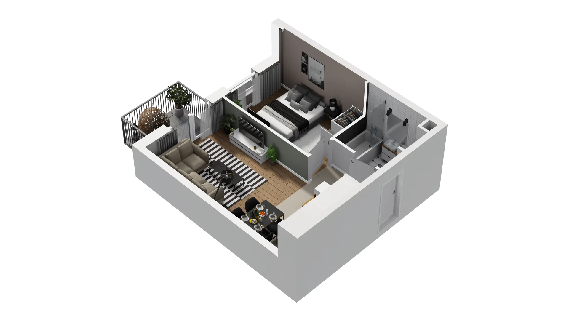 2 pokoje, mieszkanie 39,36 m², piętro 2, oferta nr B2/35, Osiedle Arkadia, Wrocław, Polanowice-Poświętne-Ligota, Poświętne, ul. Ramiszowska 6