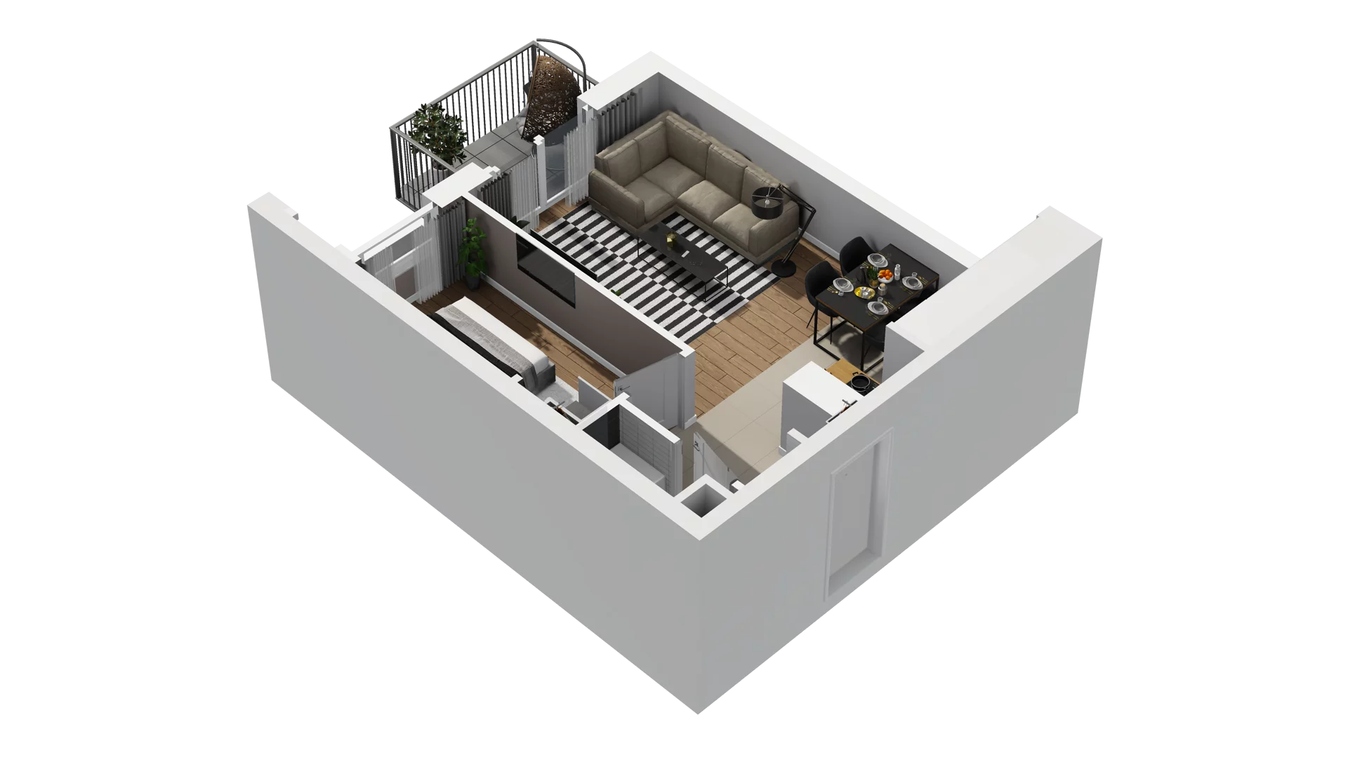 2 pokoje, mieszkanie 39,33 m², piętro 2, oferta nr B2/36, Osiedle Arkadia, Wrocław, Polanowice-Poświętne-Ligota, Poświętne, ul. Ramiszowska 6