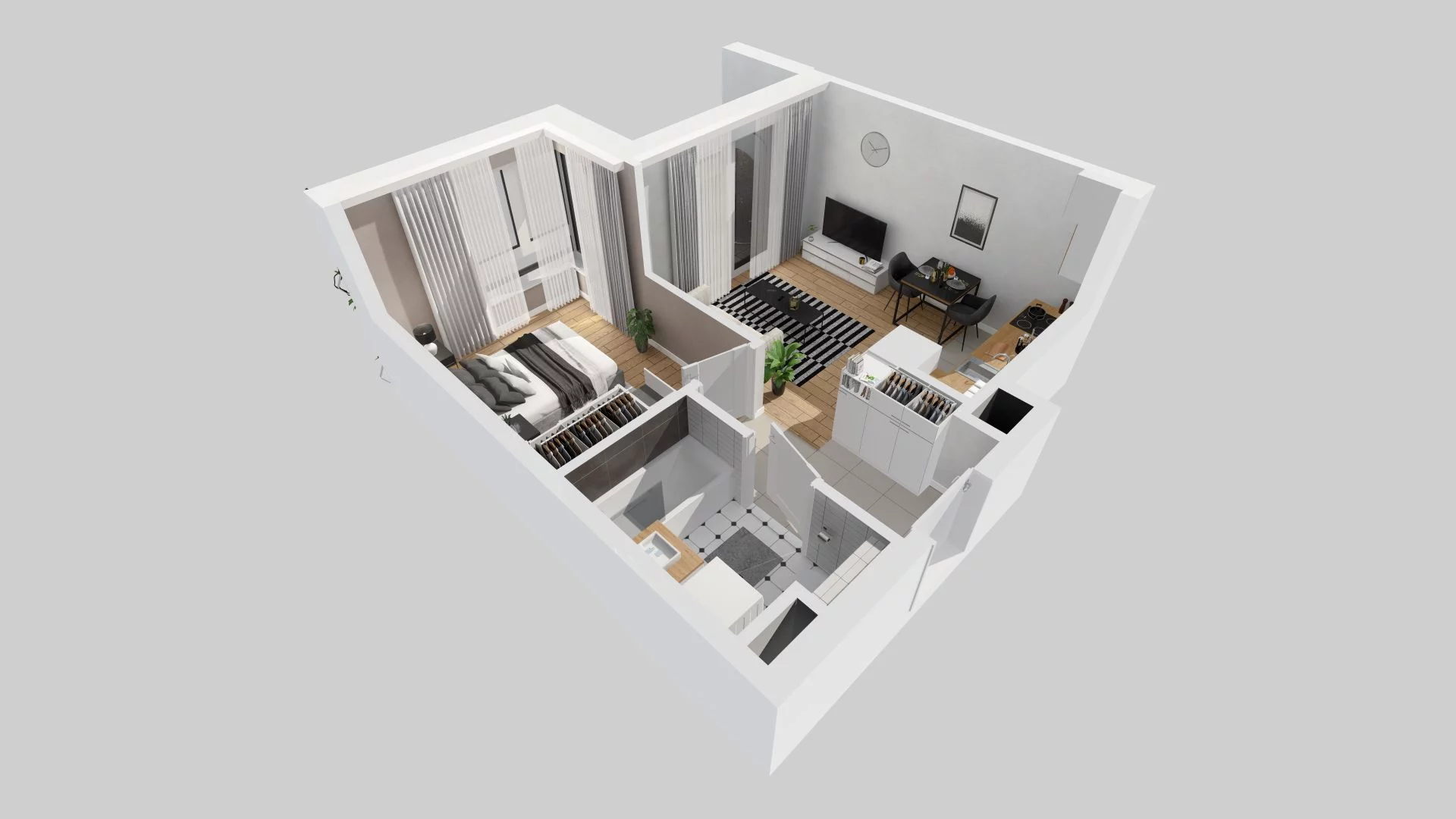 Mieszkanie 34,67 m², piętro 2, oferta nr C/17, Osiedle Urbino 1.3, Warszawa, Włochy, Raków, ul. Równoległa 16