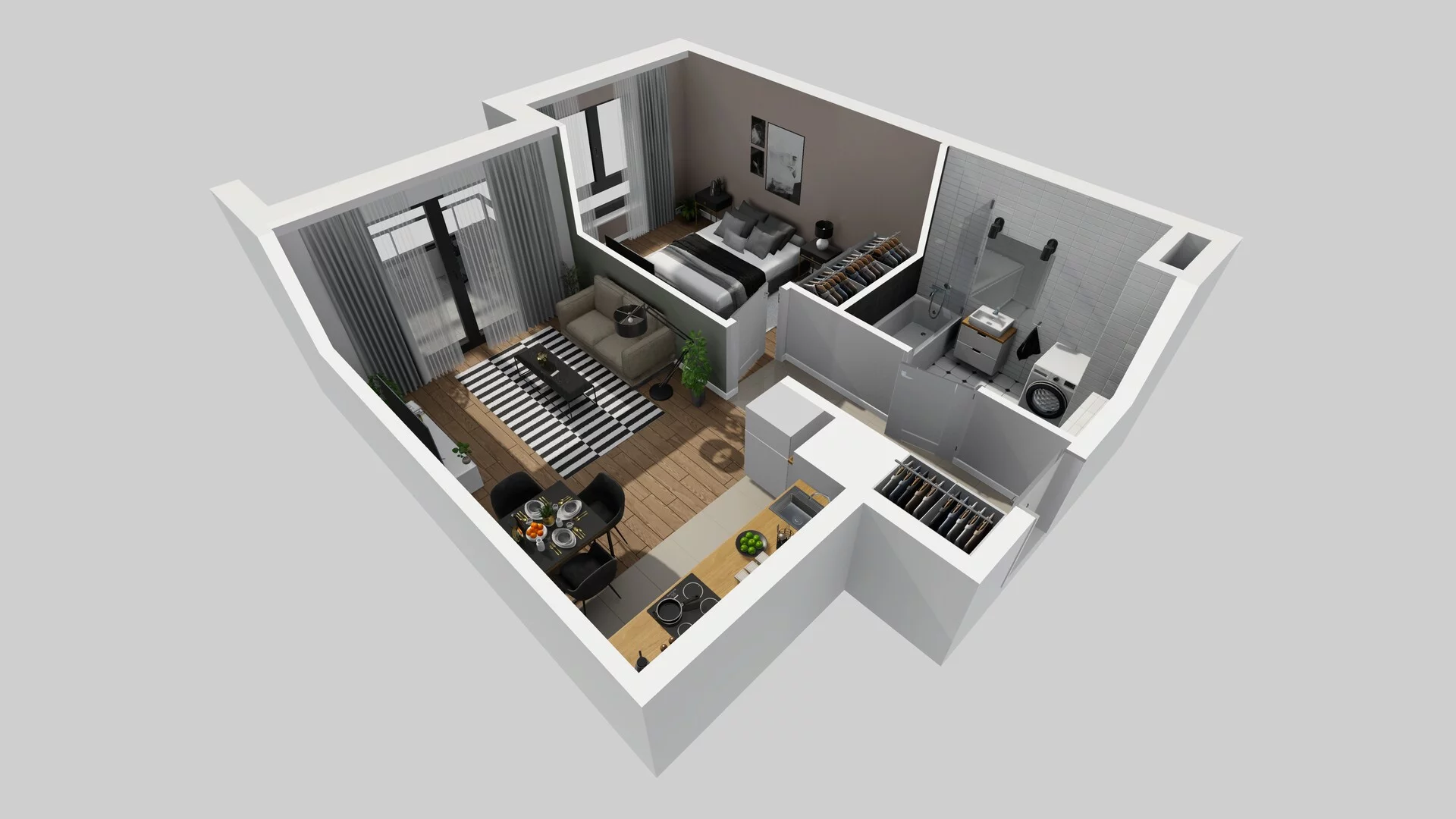 2 pokoje, mieszkanie 41,61 m², piętro 1, oferta nr D/10, Osiedle Urbino 1.4, Warszawa, Włochy, Raków, ul. Równoległa