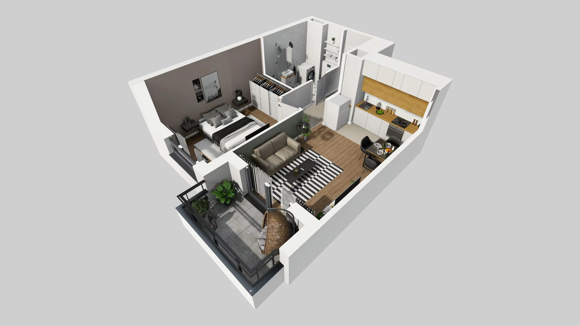 2 pokoje, mieszkanie 41,61 m², piętro 1, oferta nr D/10, Osiedle Urbino 1.4, Warszawa, Włochy, Raków, ul. Równoległa