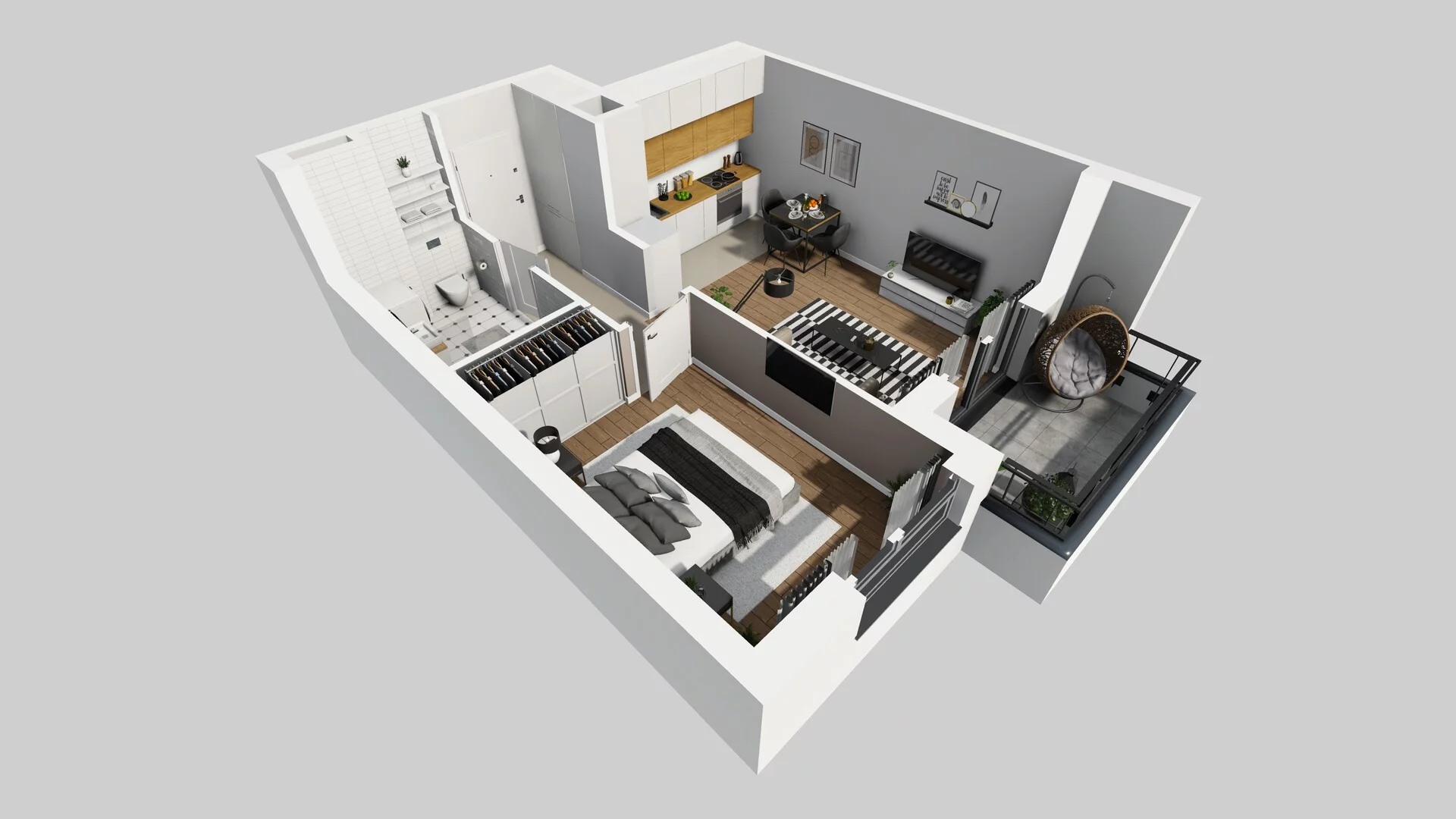 2 pokoje, mieszkanie 41,61 m², piętro 1, oferta nr D/10, Osiedle Urbino 1.4, Warszawa, Włochy, Raków, ul. Równoległa