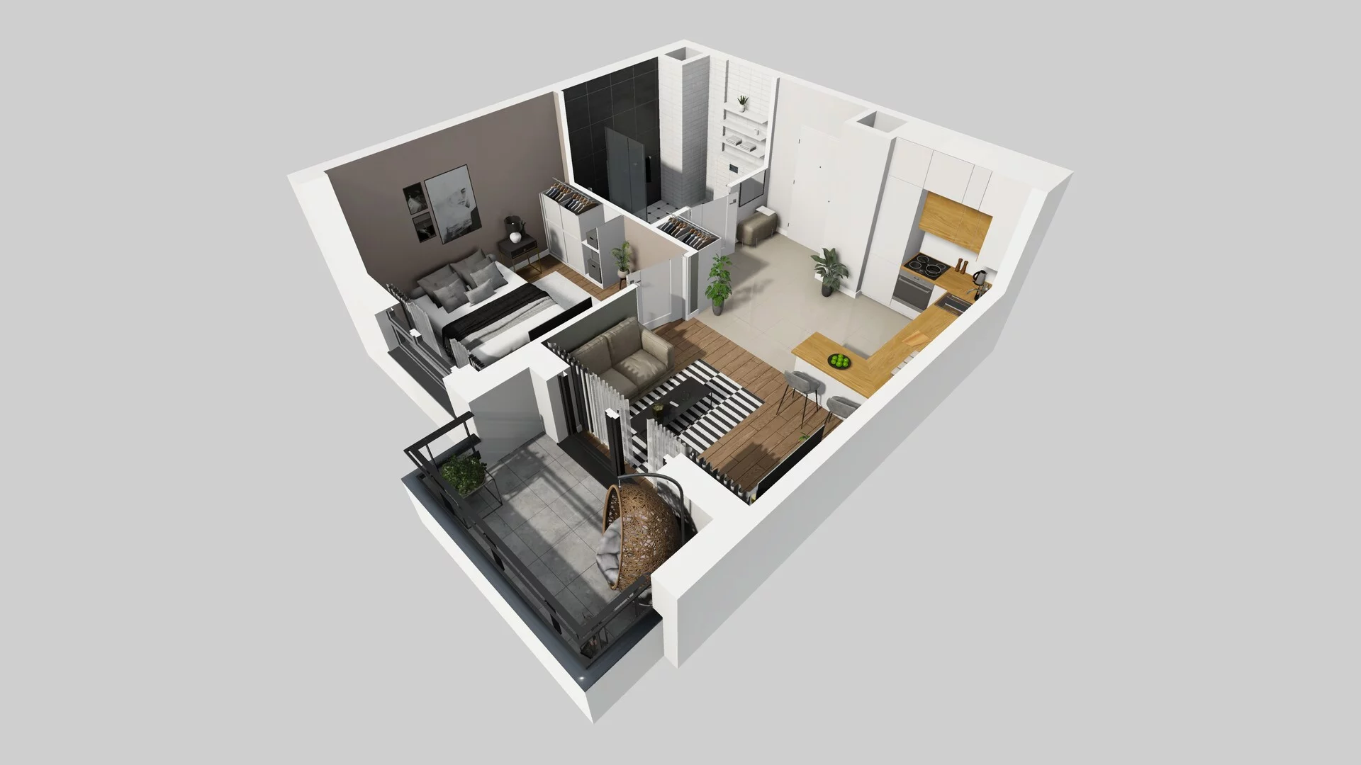 2 pokoje, mieszkanie 37,44 m², piętro 1, oferta nr D/9, Osiedle Urbino 1.4, Warszawa, Włochy, Raków, ul. Równoległa