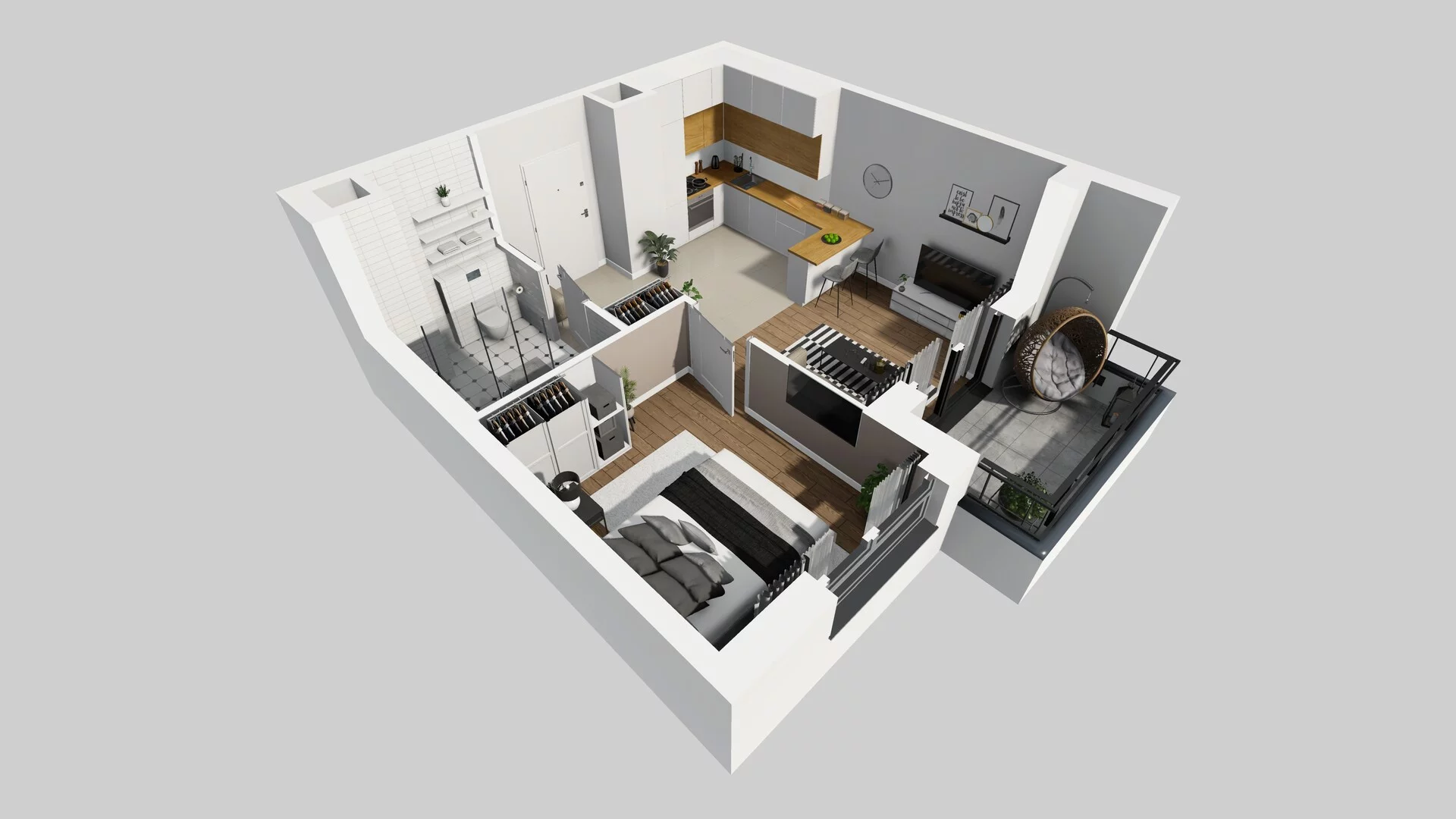 2 pokoje, mieszkanie 37,44 m², piętro 1, oferta nr D/9, Osiedle Urbino 1.4, Warszawa, Włochy, Raków, ul. Równoległa