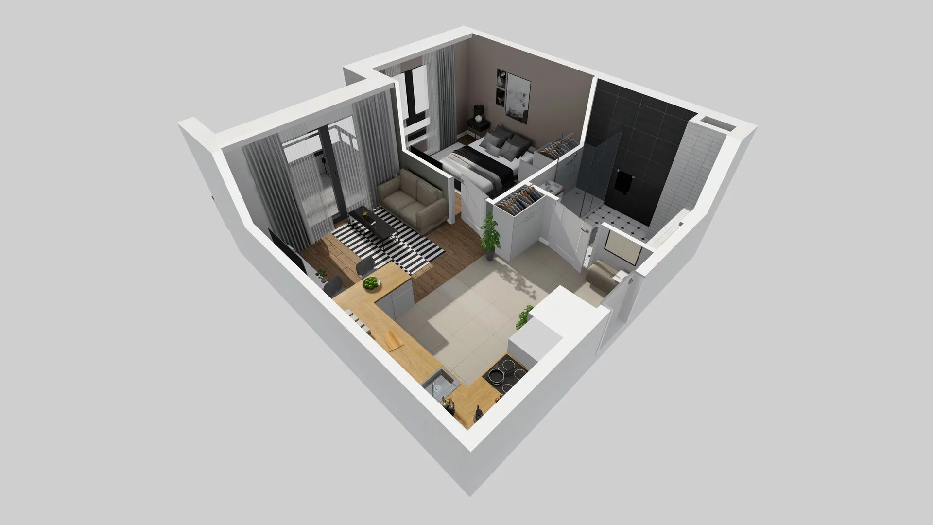 2 pokoje, mieszkanie 37,58 m², piętro 2, oferta nr D/17, Osiedle Urbino 1.4, Warszawa, Włochy, Raków, ul. Równoległa