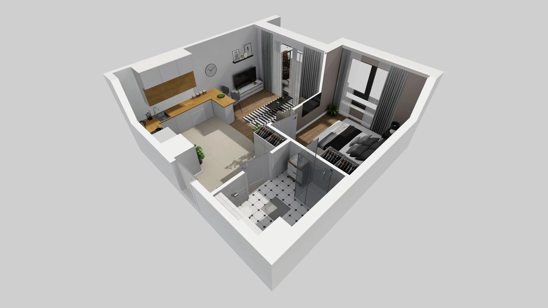 2 pokoje, mieszkanie 37,58 m², piętro 2, oferta nr D/17, Osiedle Urbino 1.4, Warszawa, Włochy, Raków, ul. Równoległa
