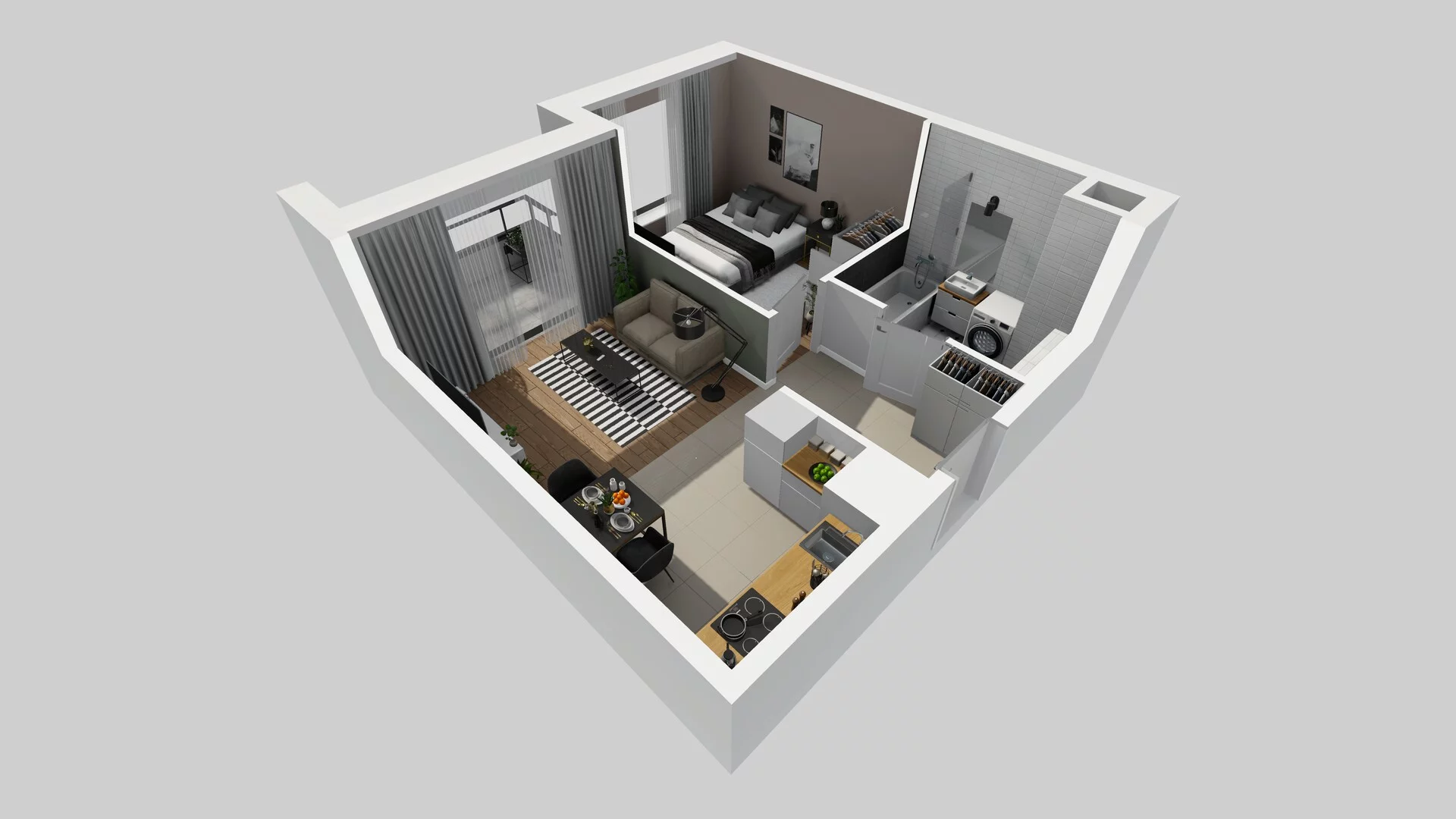 2 pokoje, mieszkanie 37,22 m², piętro 3, oferta nr D/27, Osiedle Urbino 1.4, Warszawa, Włochy, Raków, ul. Równoległa