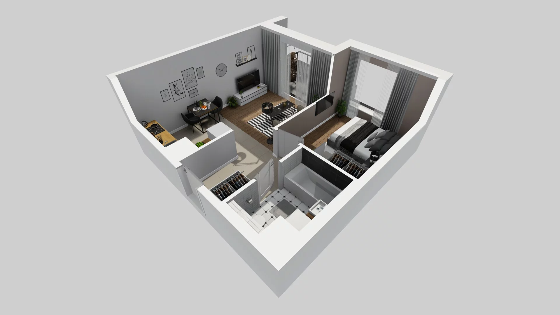 2 pokoje, mieszkanie 37,22 m², piętro 3, oferta nr D/27, Osiedle Urbino 1.4, Warszawa, Włochy, Raków, ul. Równoległa