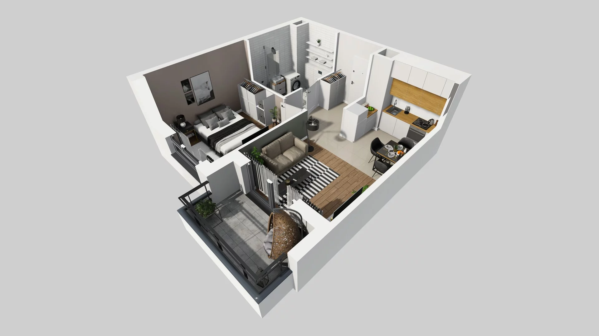 2 pokoje, mieszkanie 37,36 m², piętro 6, oferta nr D/53, Osiedle Urbino 1.4, Warszawa, Włochy, Raków, ul. Równoległa