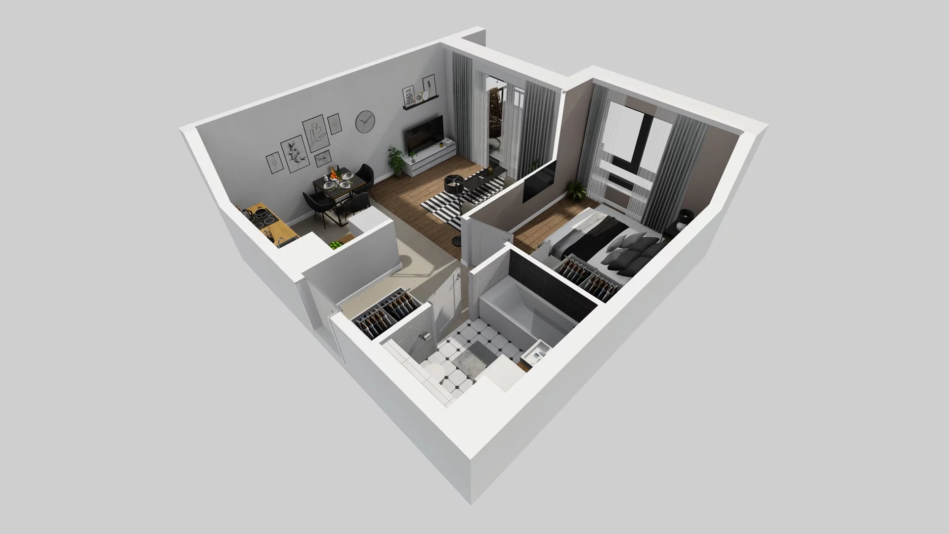 2 pokoje, mieszkanie 37,36 m², piętro 6, oferta nr D/53, Osiedle Urbino 1.4, Warszawa, Włochy, Raków, ul. Równoległa