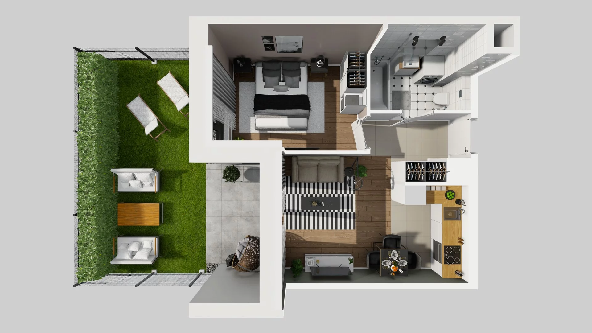 2 pokoje, mieszkanie 36,87 m², parter, oferta nr D/94, Osiedle Urbino 1.4, Warszawa, Włochy, Raków, ul. Równoległa