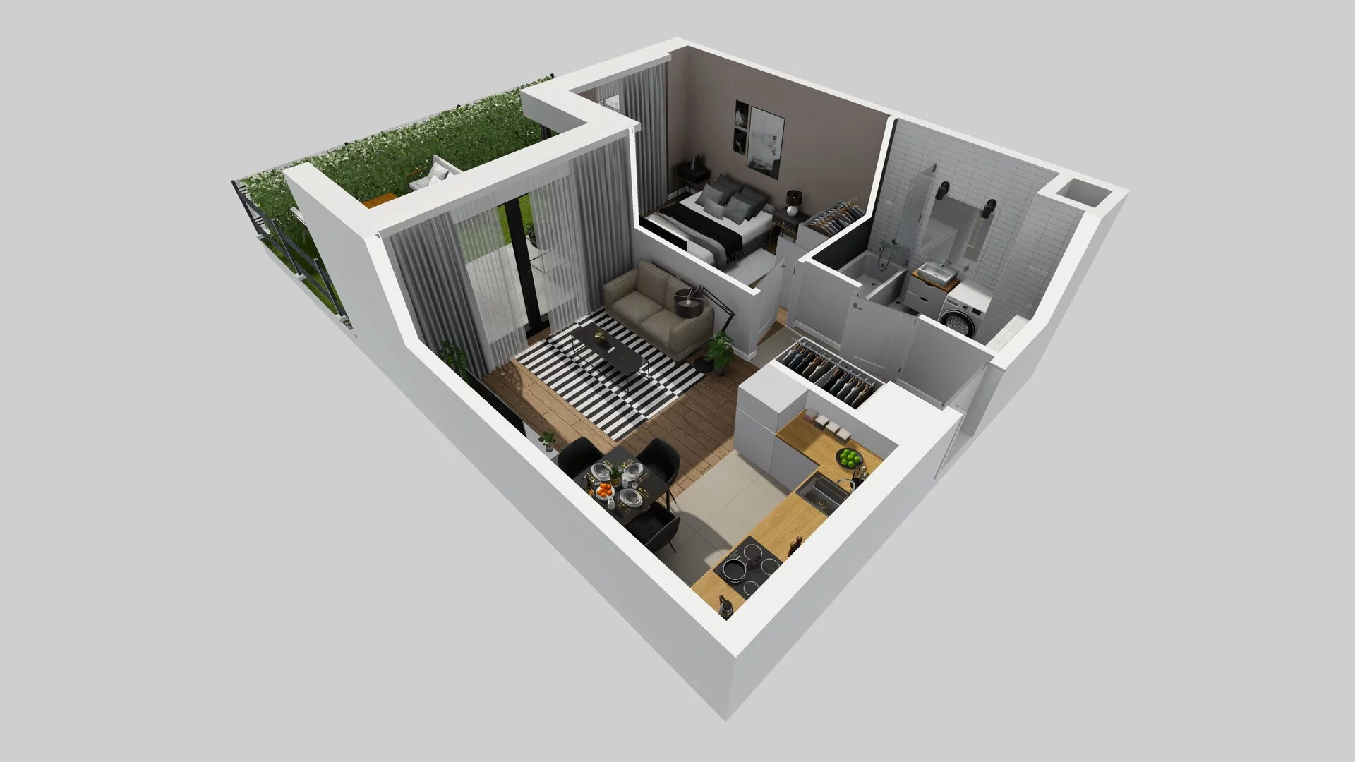 2 pokoje, mieszkanie 36,87 m², parter, oferta nr D/94, Osiedle Urbino 1.4, Warszawa, Włochy, Raków, ul. Równoległa
