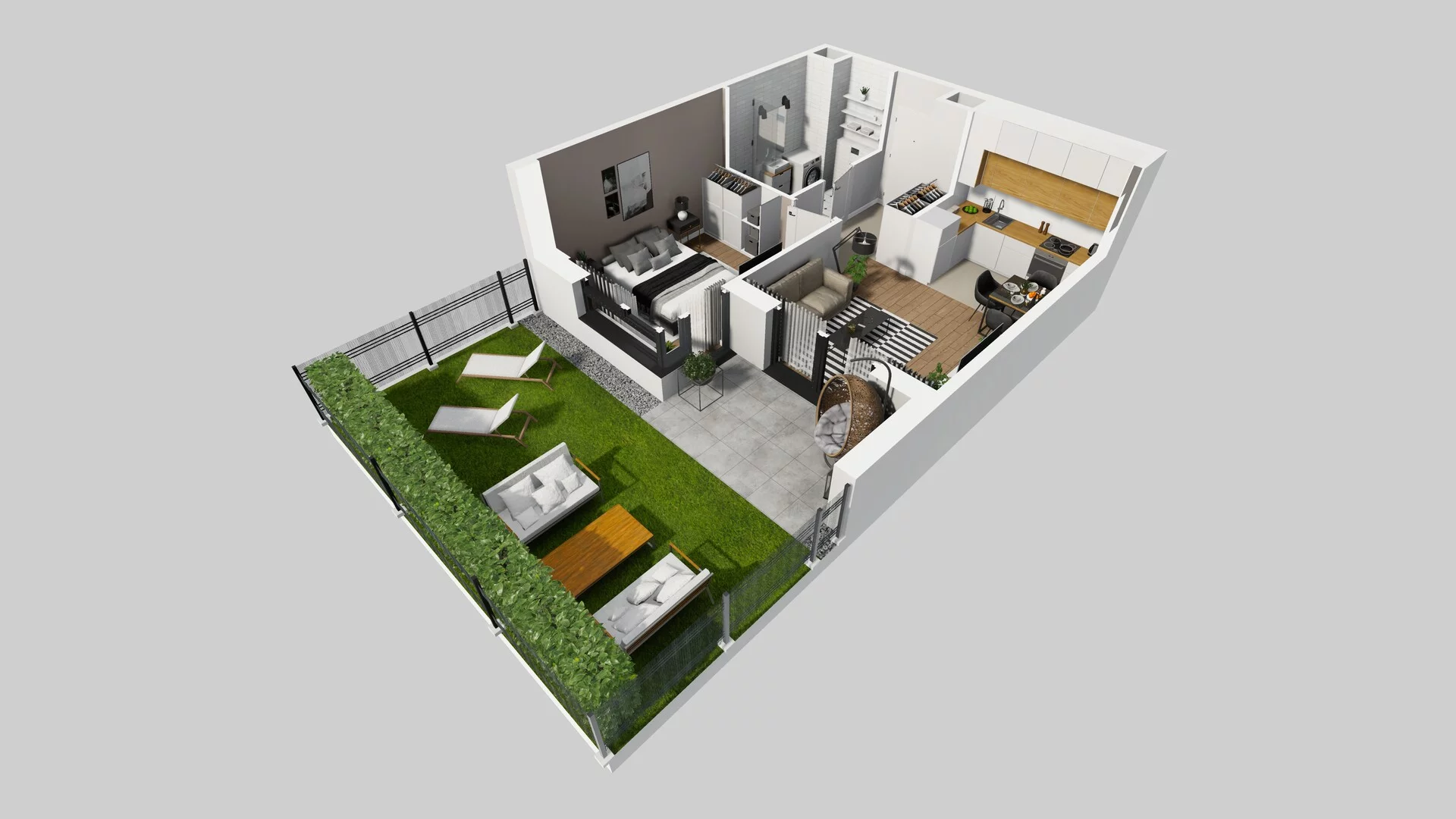 2 pokoje, mieszkanie 36,87 m², parter, oferta nr D/94, Osiedle Urbino 1.4, Warszawa, Włochy, Raków, ul. Równoległa